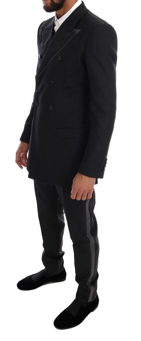 Wool Double Breasted 3 Piece Men's Suit - Dolce & Gabbana - Modalova