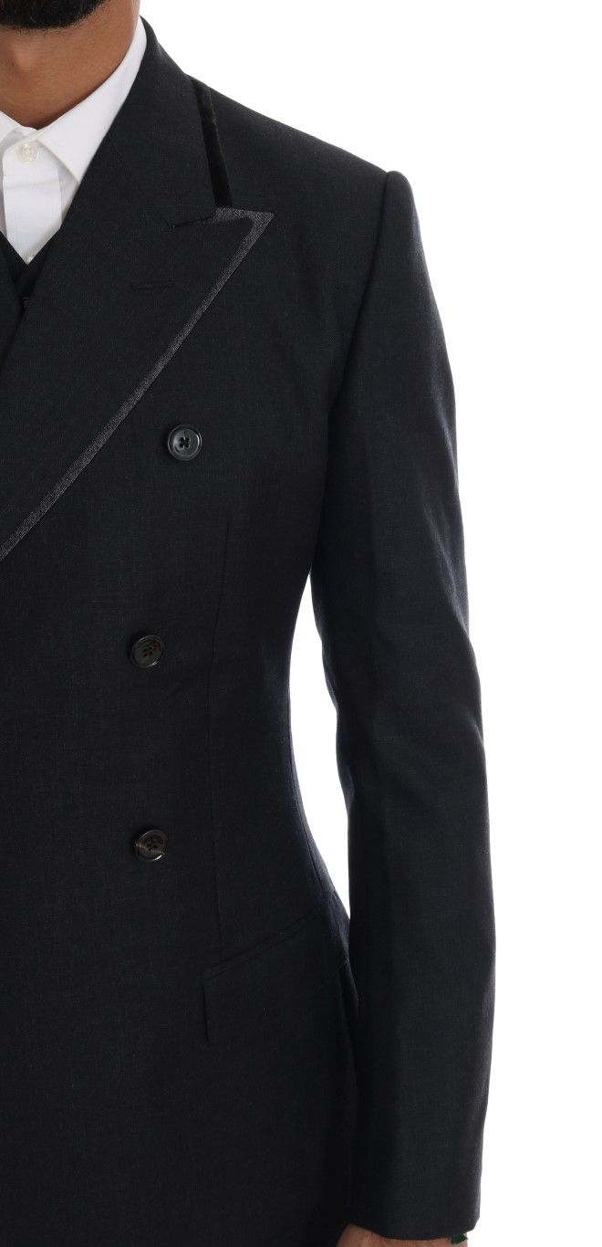 Wool Double Breasted 3 Piece Men's Suit - Dolce & Gabbana - Modalova