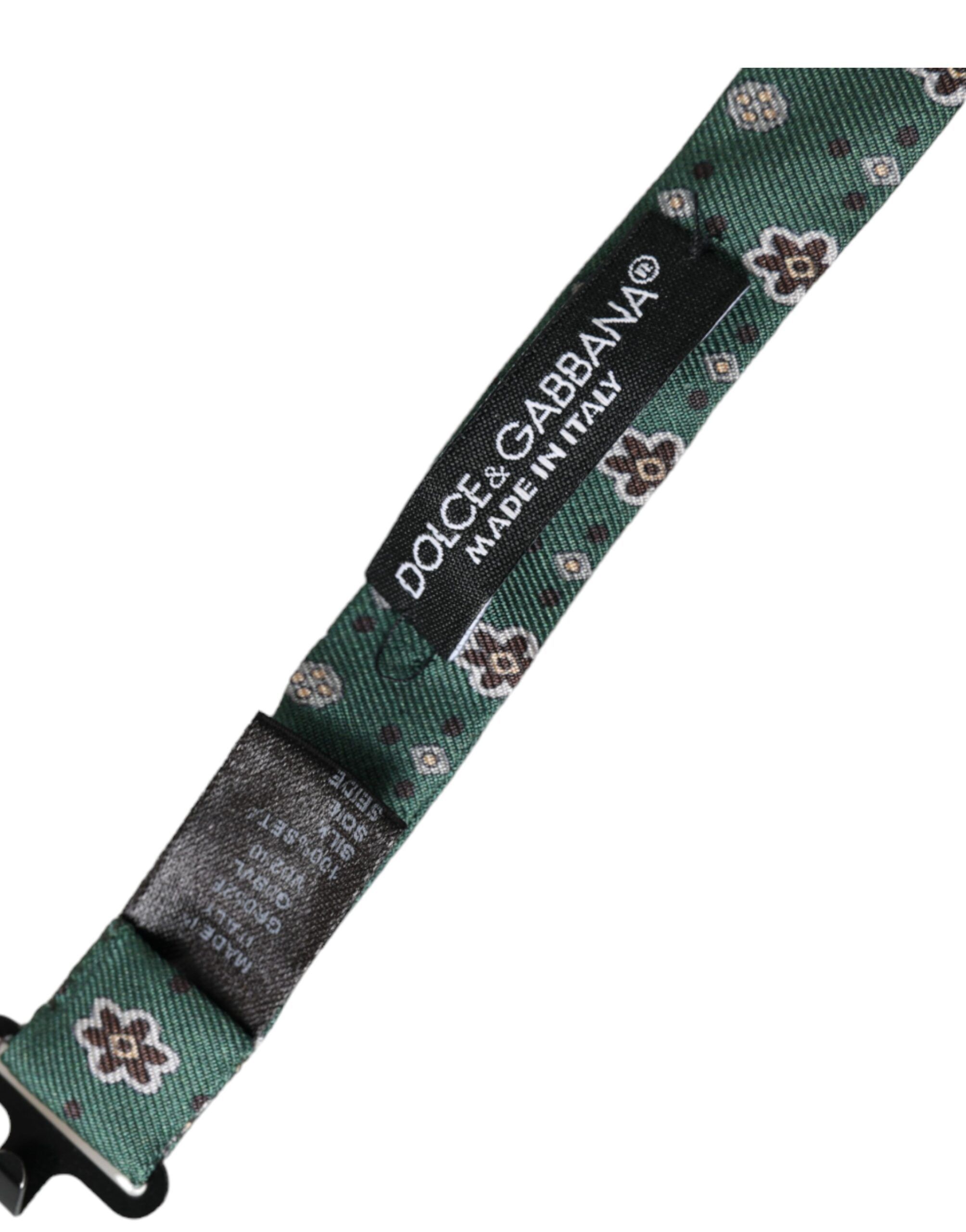 Mint Floral Adjustable Neck Men Bow Men's Tie - Dolce & Gabbana - Modalova
