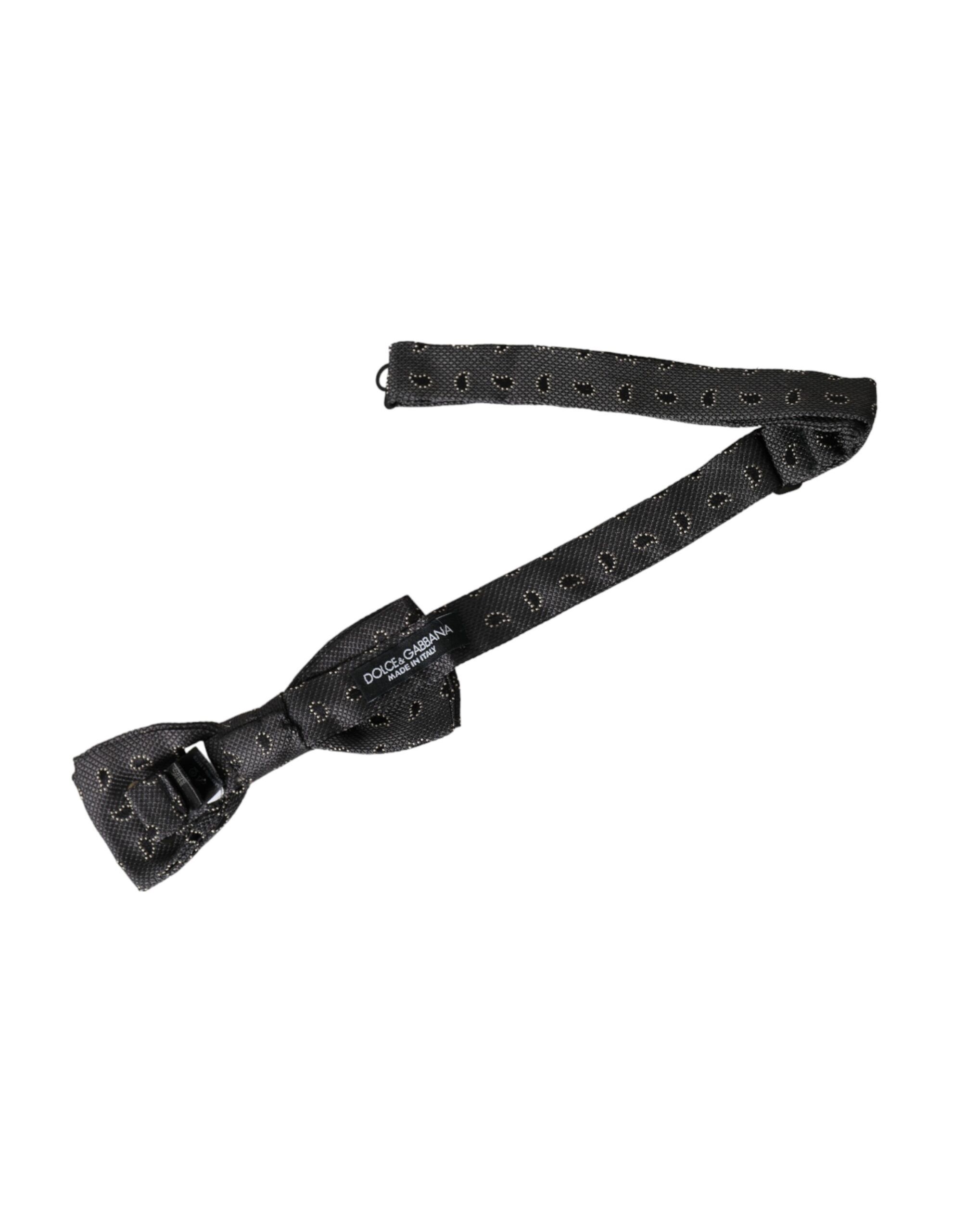Silk Patterned Adjustable Neck Men Bow Men's Tie - Dolce & Gabbana - Modalova