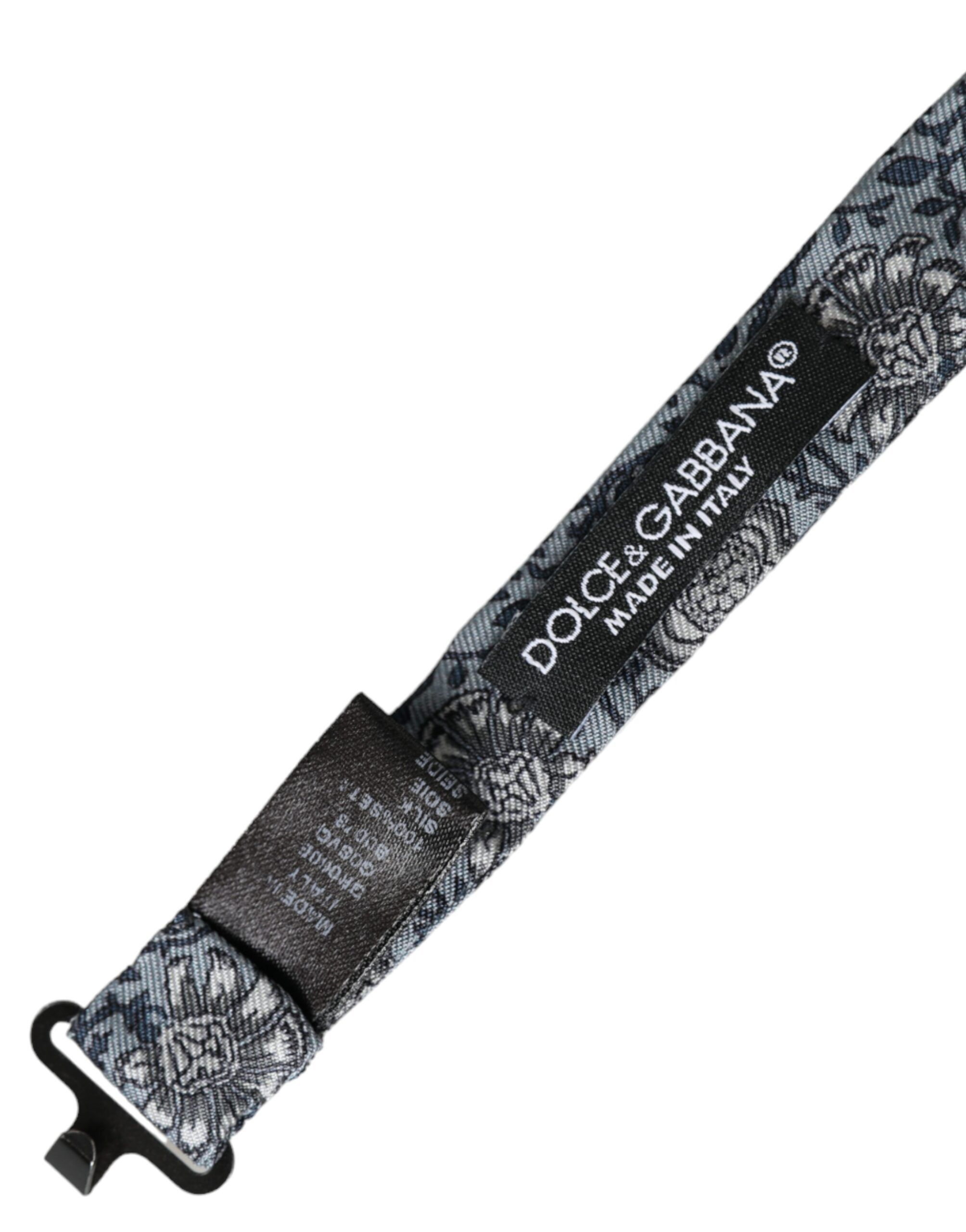 Silk Patterned Adjustable Neck Men Bow Men's Tie - Dolce & Gabbana - Modalova
