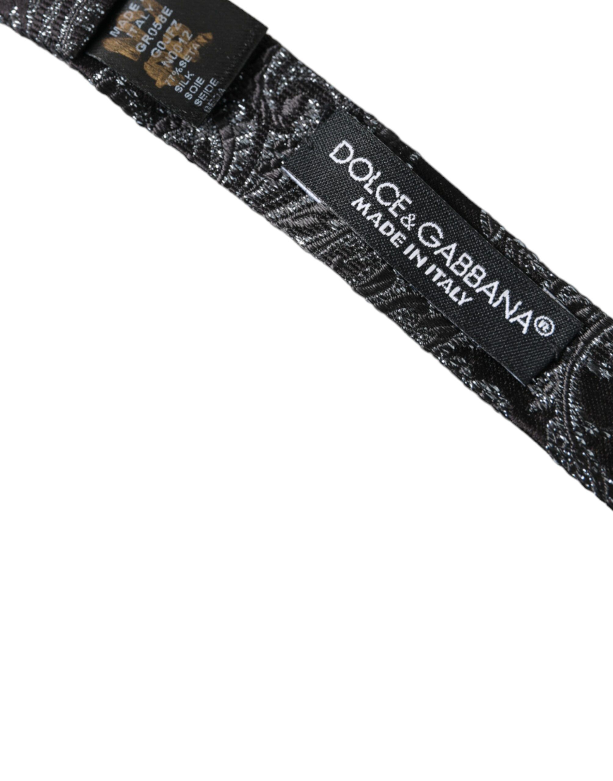Silk Jacquard Adjustable Neck Men Bow Men's Tie - Dolce & Gabbana - Modalova