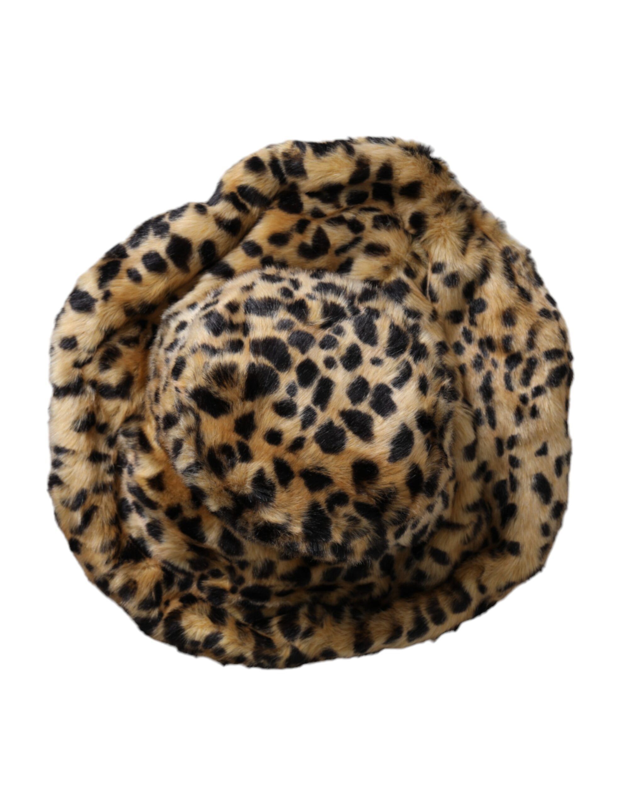 Leopard Fur Women Bucket Women's Hat - Dolce & Gabbana - Modalova