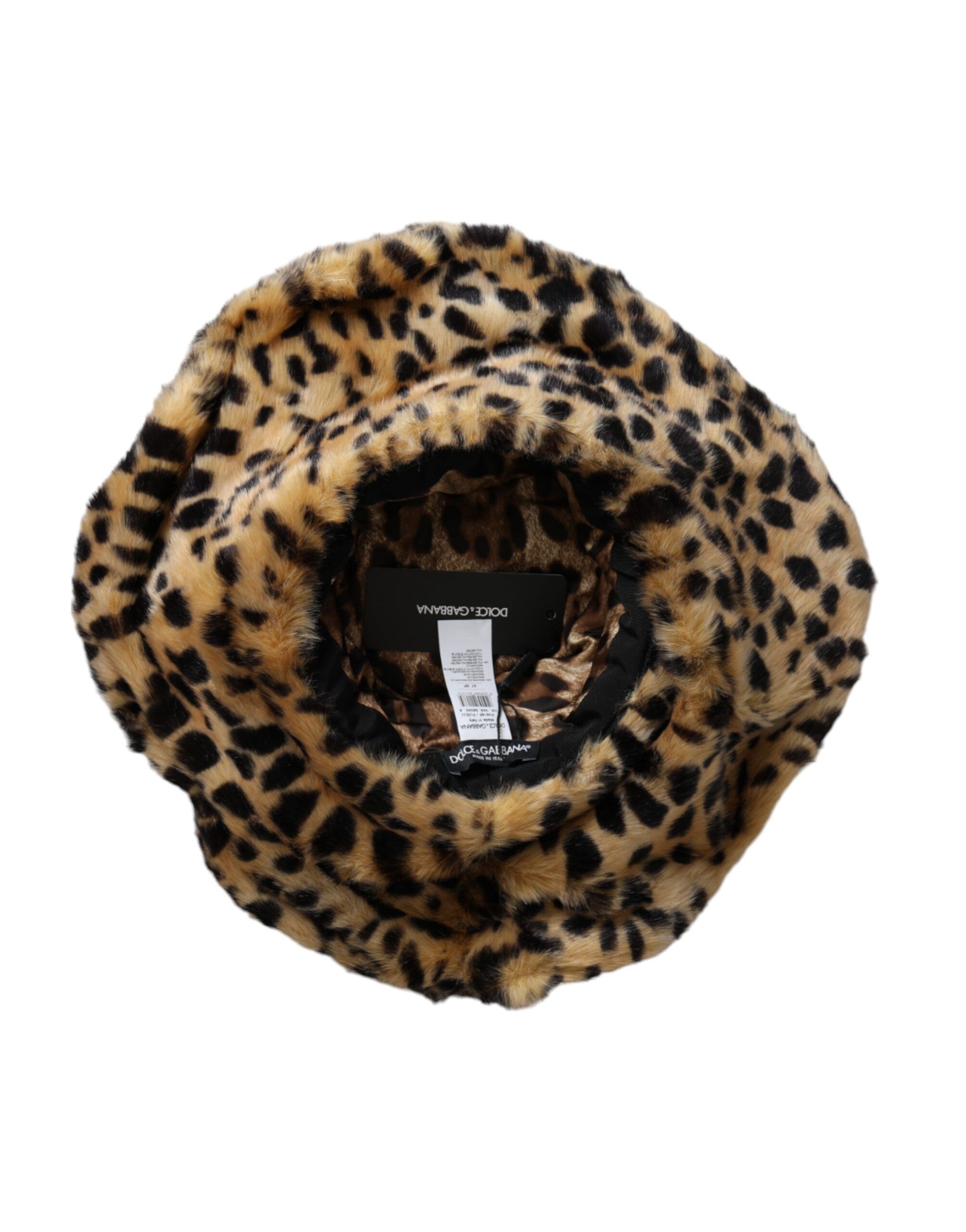Leopard Fur Women Bucket Women's Hat - Dolce & Gabbana - Modalova