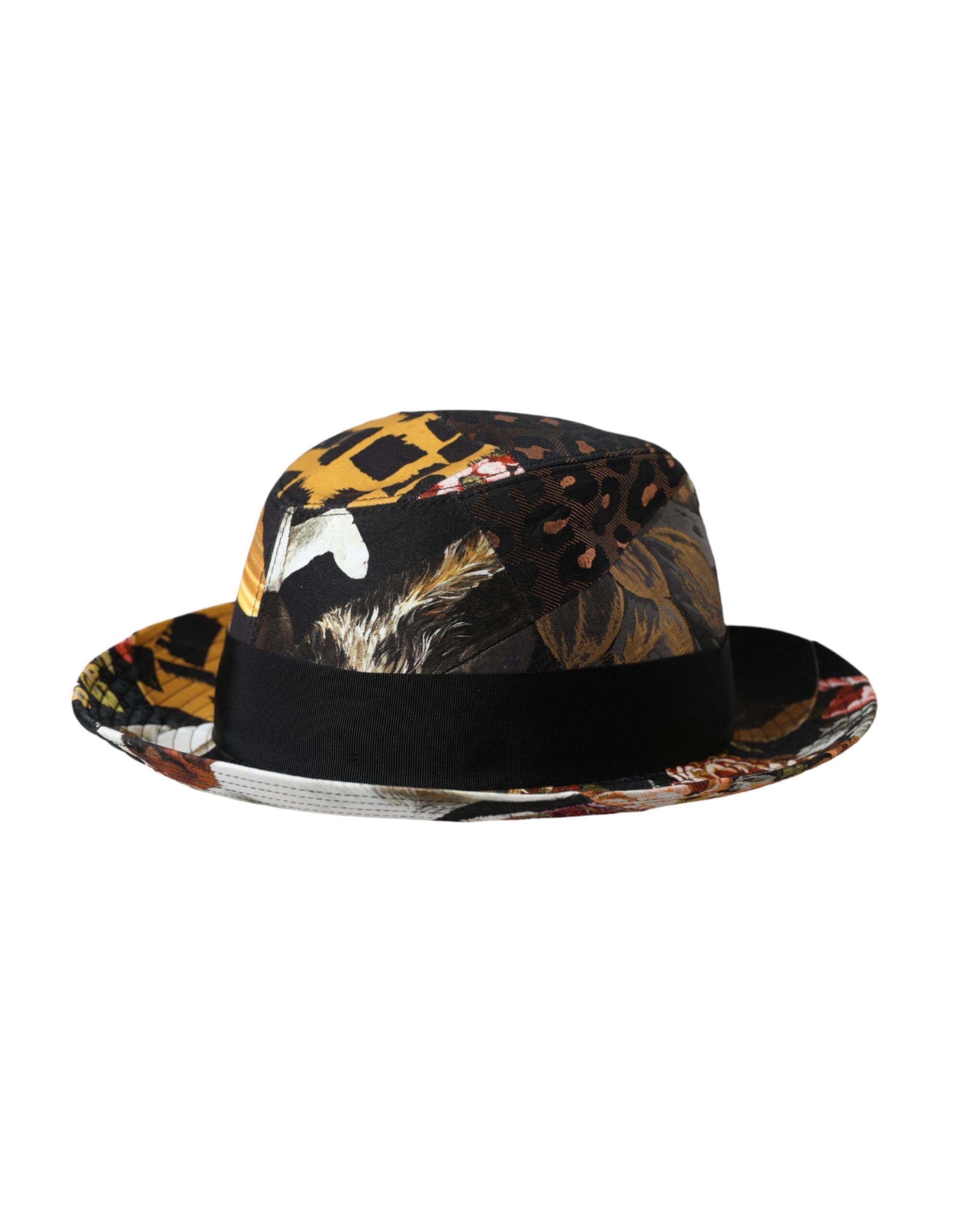 Patchwork Women Fedora Wide Brim Women's Hat - Dolce & Gabbana - Modalova