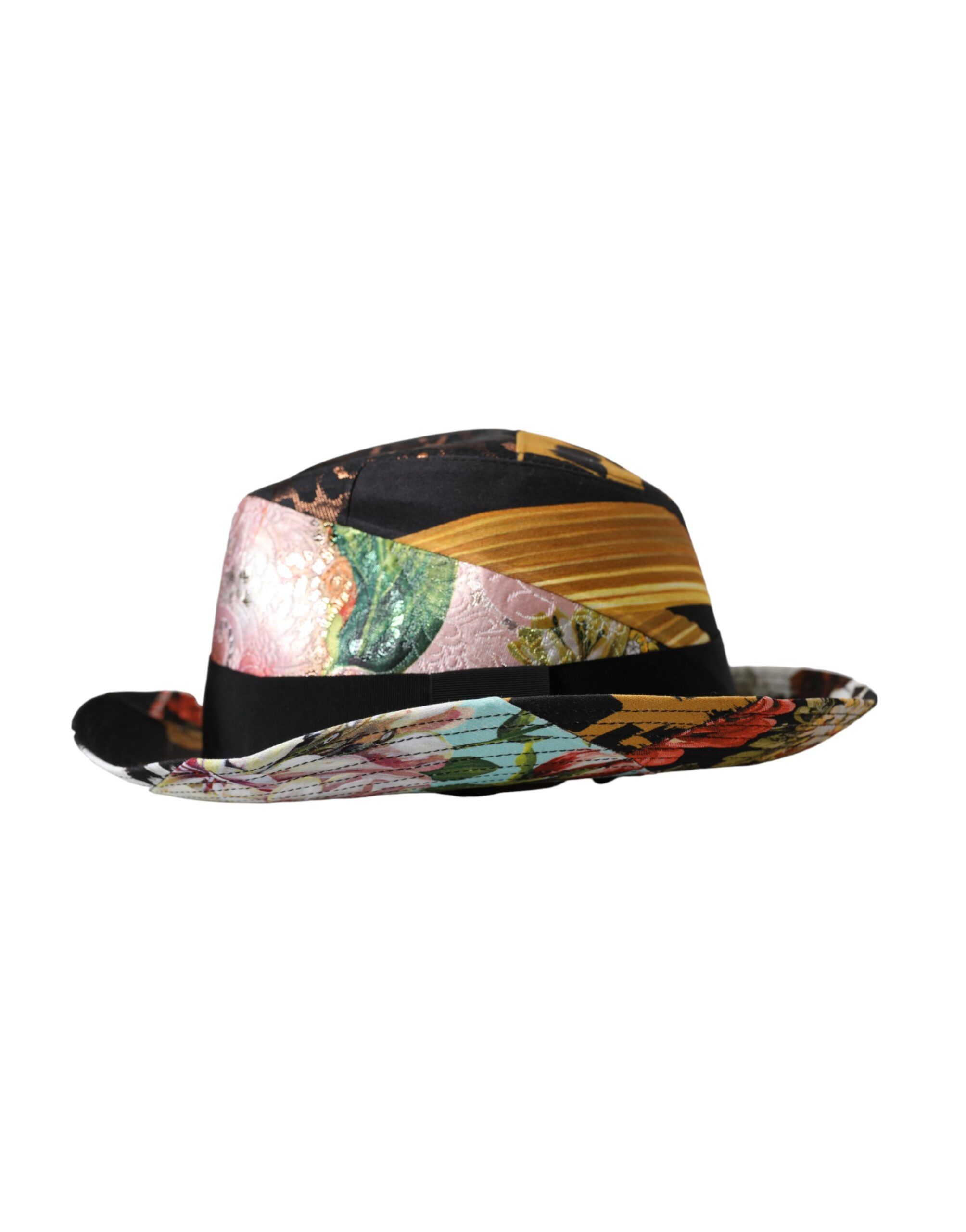 Patchwork Women Fedora Wide Brim Women's Hat - Dolce & Gabbana - Modalova