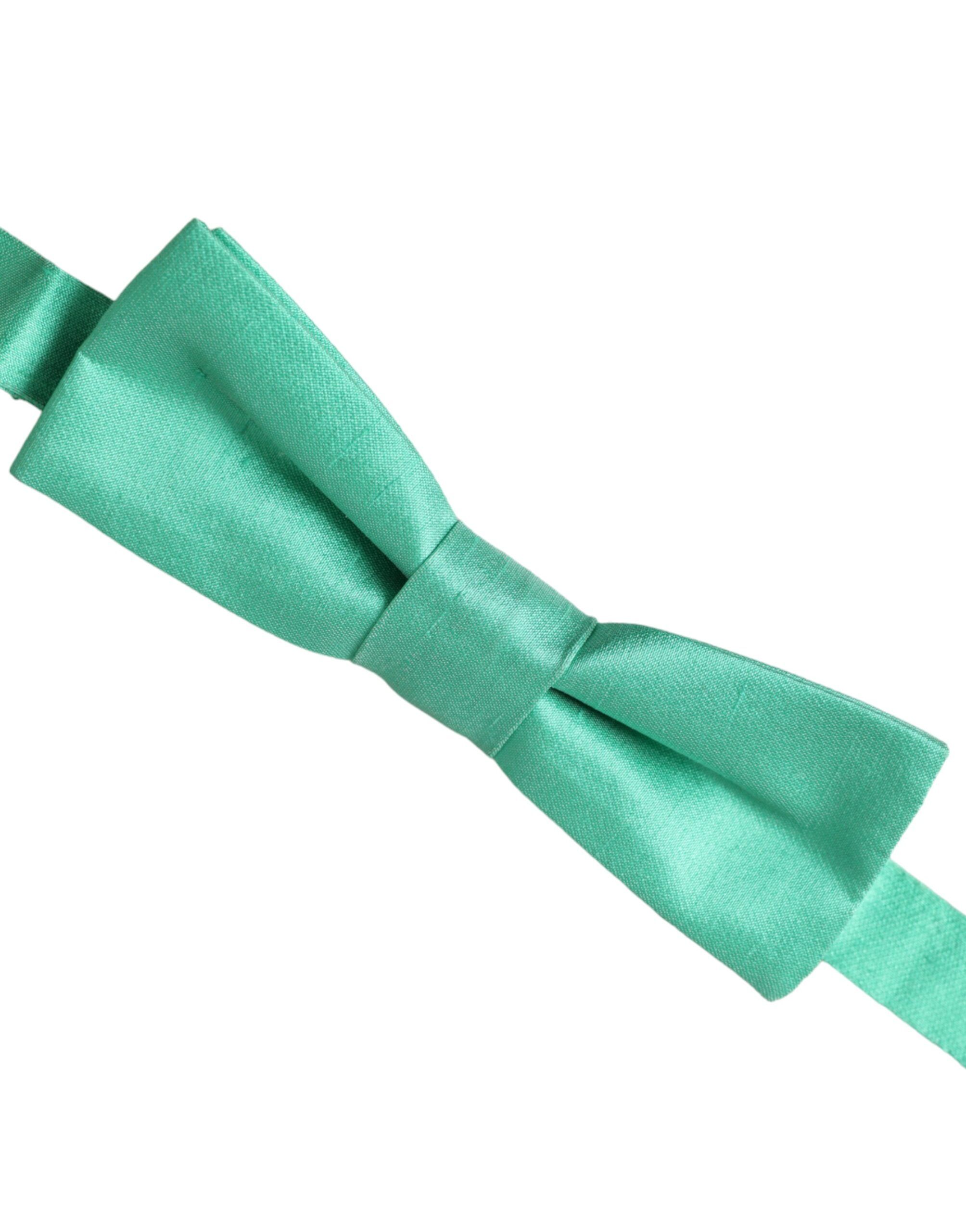 Mint Silk Adjustable Neck Men Bow Men's Tie - Dolce & Gabbana - Modalova