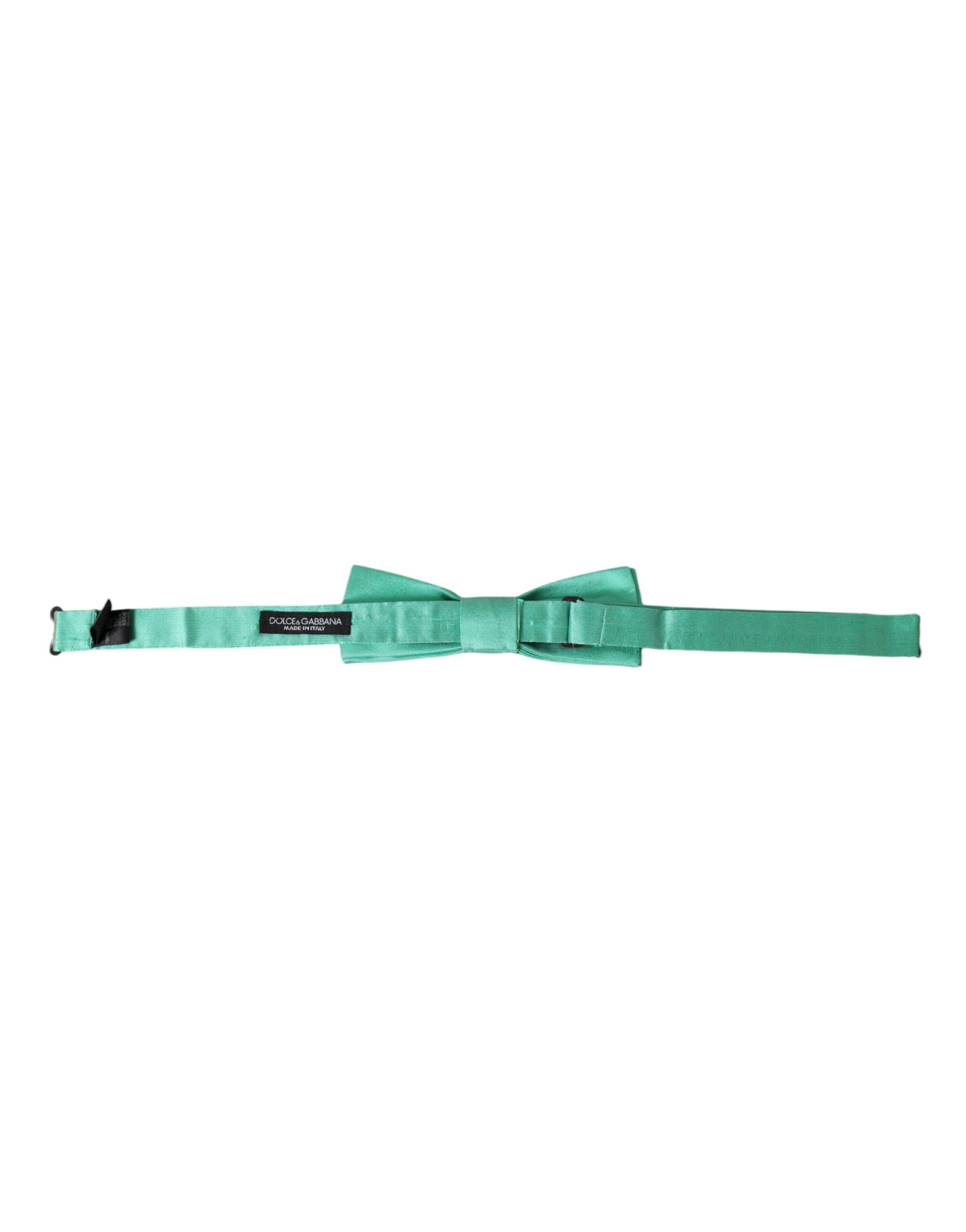 Mint Silk Adjustable Neck Men Bow Men's Tie - Dolce & Gabbana - Modalova