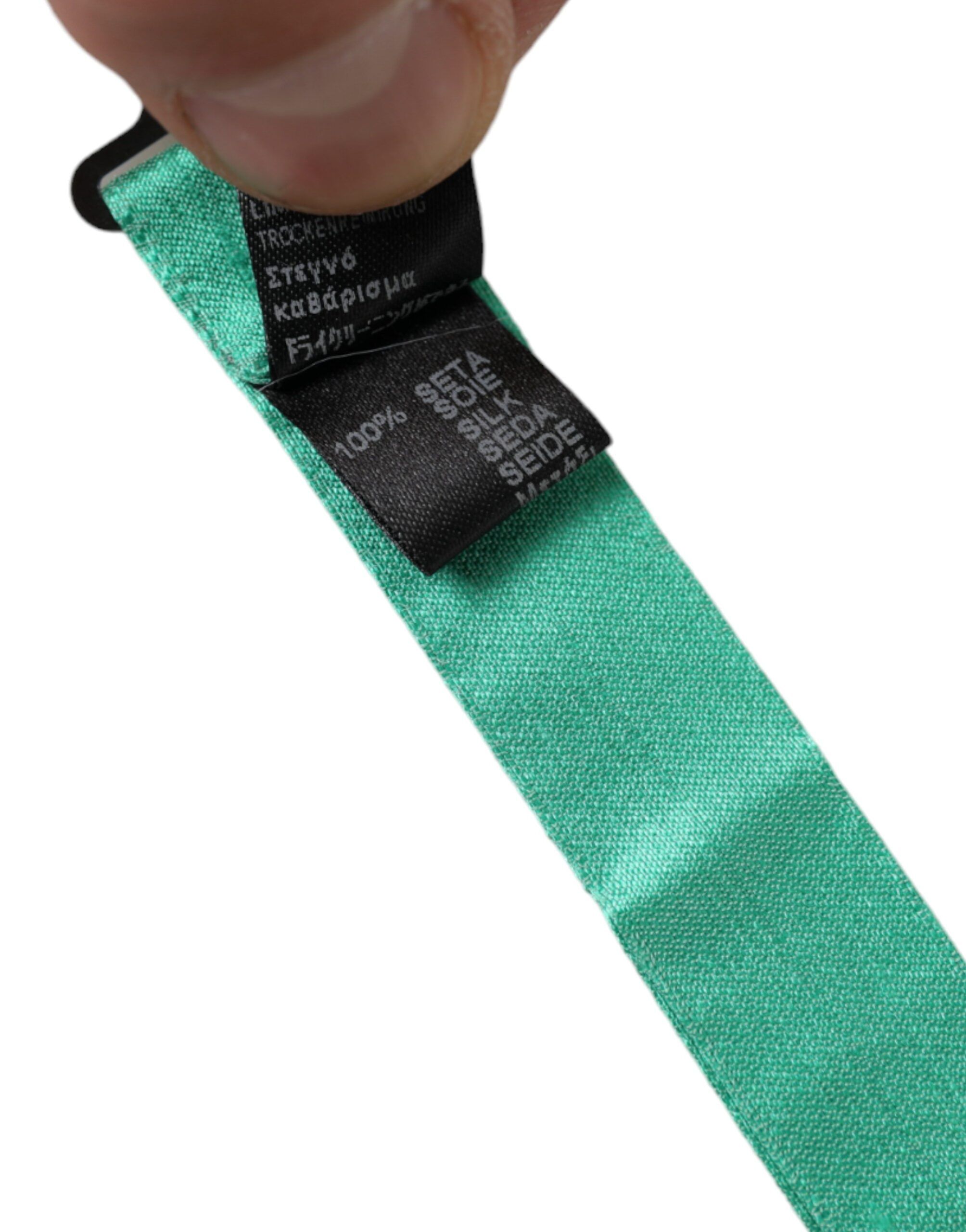 Mint Silk Adjustable Neck Men Bow Men's Tie - Dolce & Gabbana - Modalova