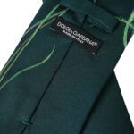 Green Printed 100% Silk Adjustable Men Men's Tie - Dolce & Gabbana - Modalova