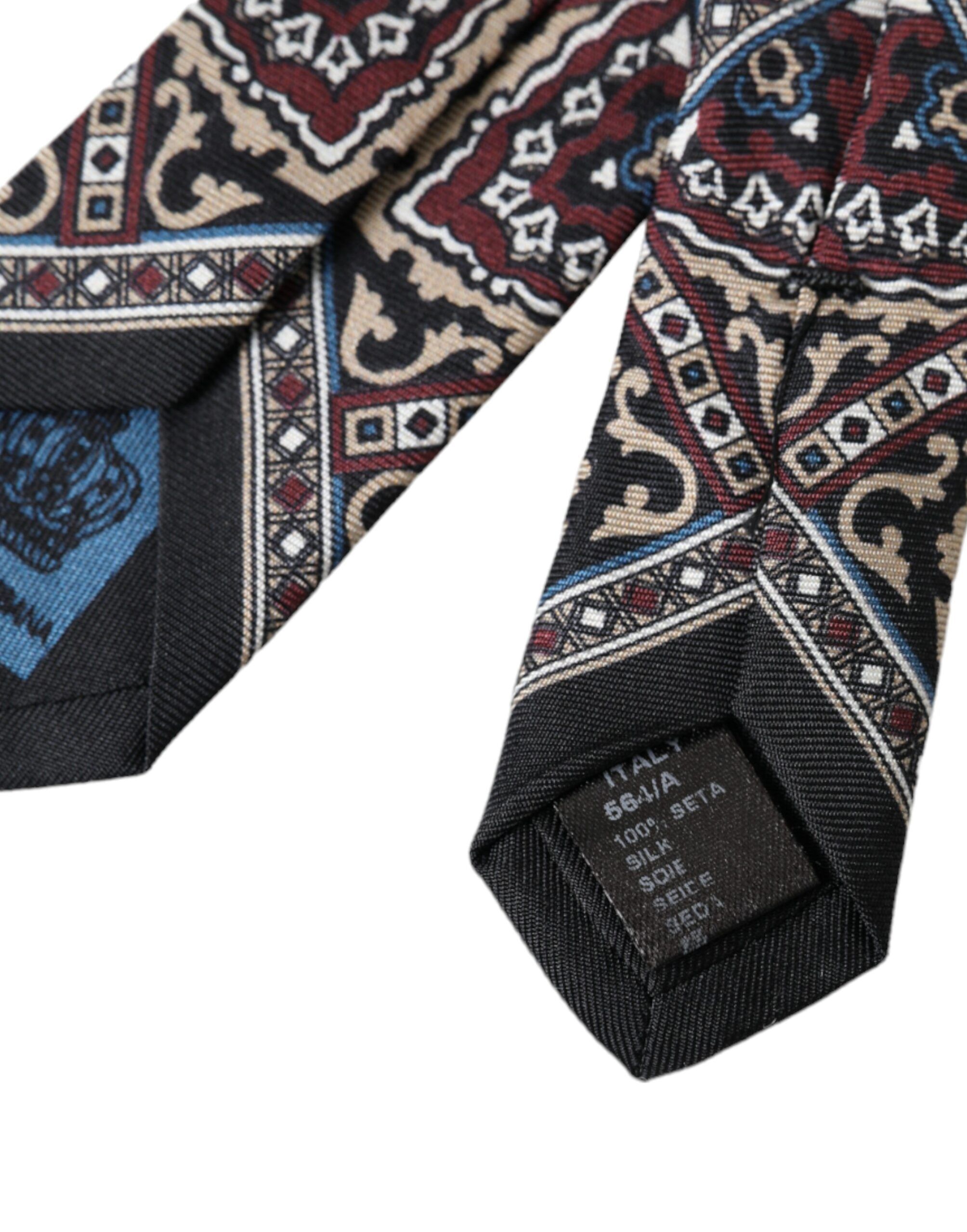 Printed 100% Silk Adjustable Men Men's Tie - Dolce & Gabbana - Modalova