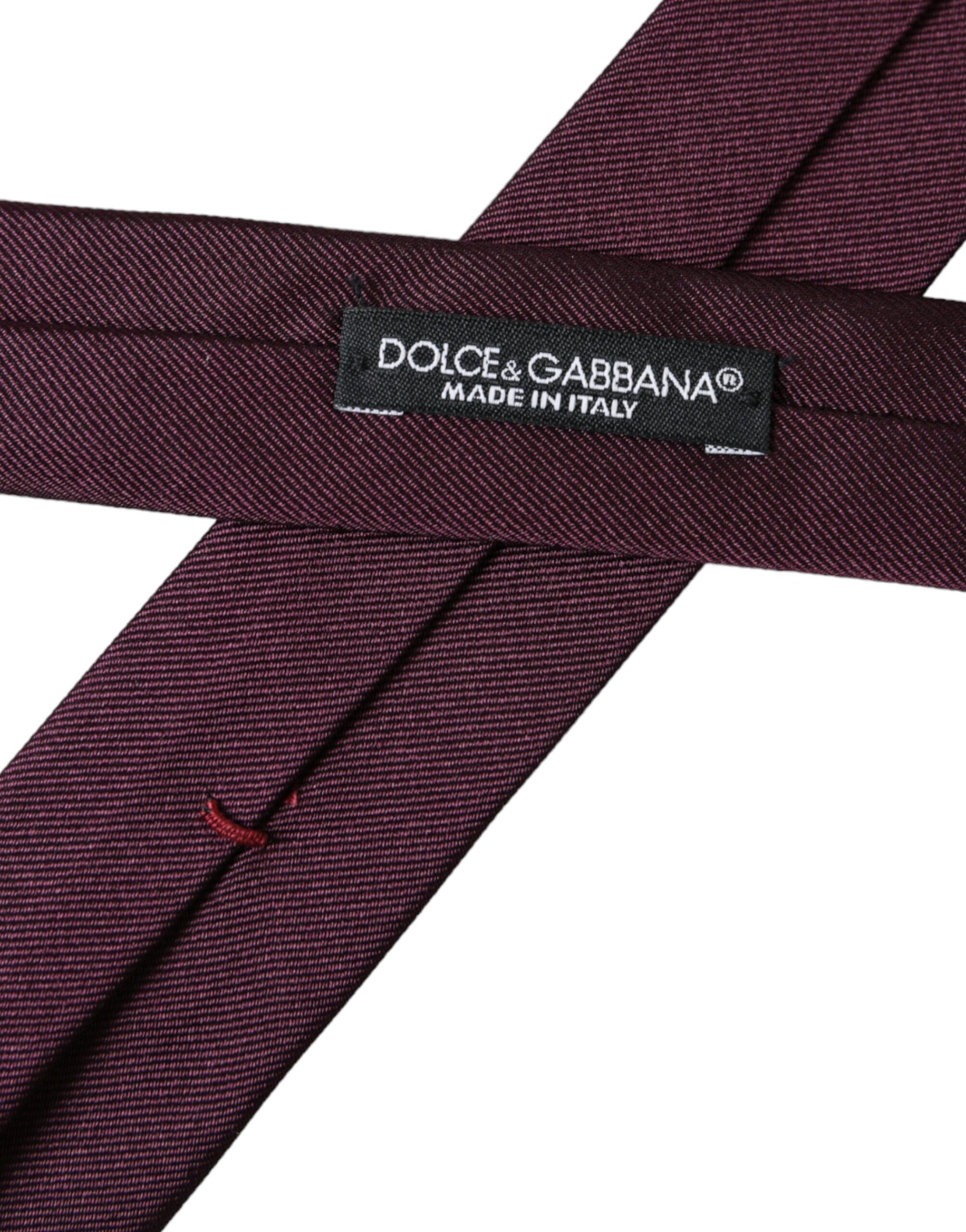 Solid 100% Silk Adjustable Men Men's Tie - Dolce & Gabbana - Modalova