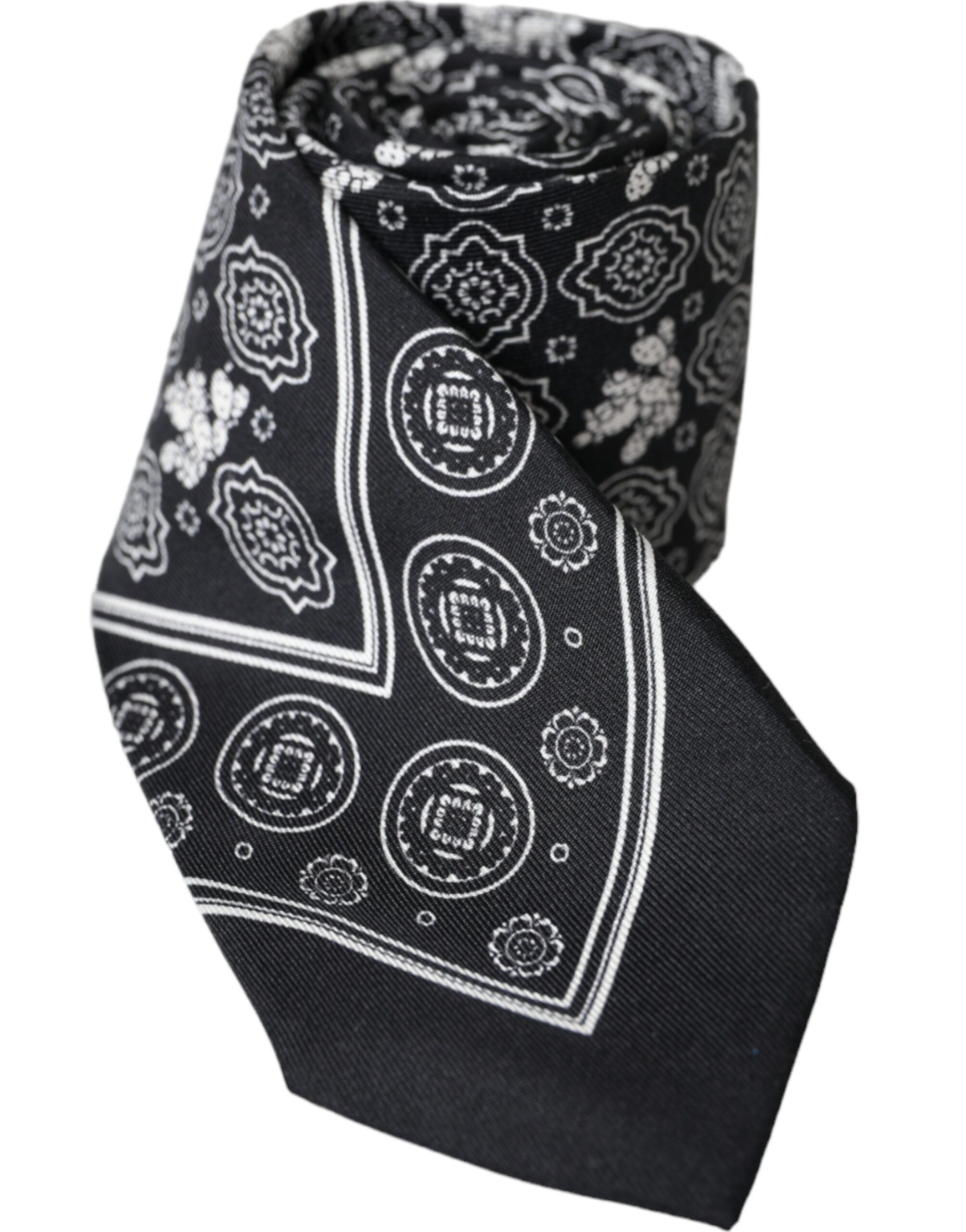 Patterned 100%Silk Adjustable Men's Tie - Dolce & Gabbana - Modalova
