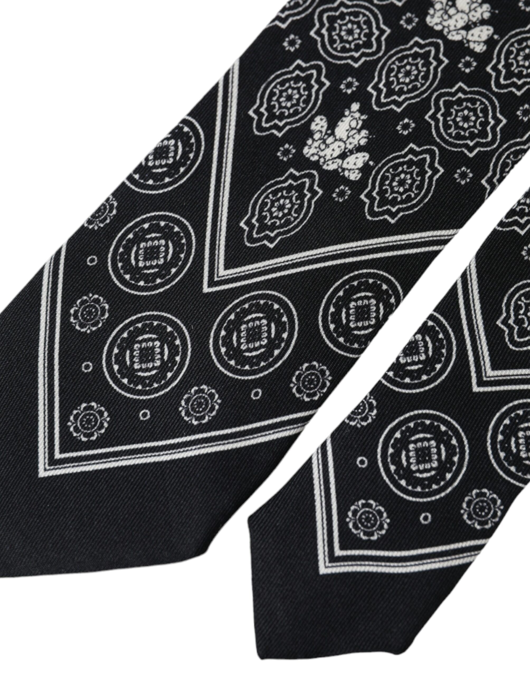 Patterned 100%Silk Adjustable Men's Tie - Dolce & Gabbana - Modalova