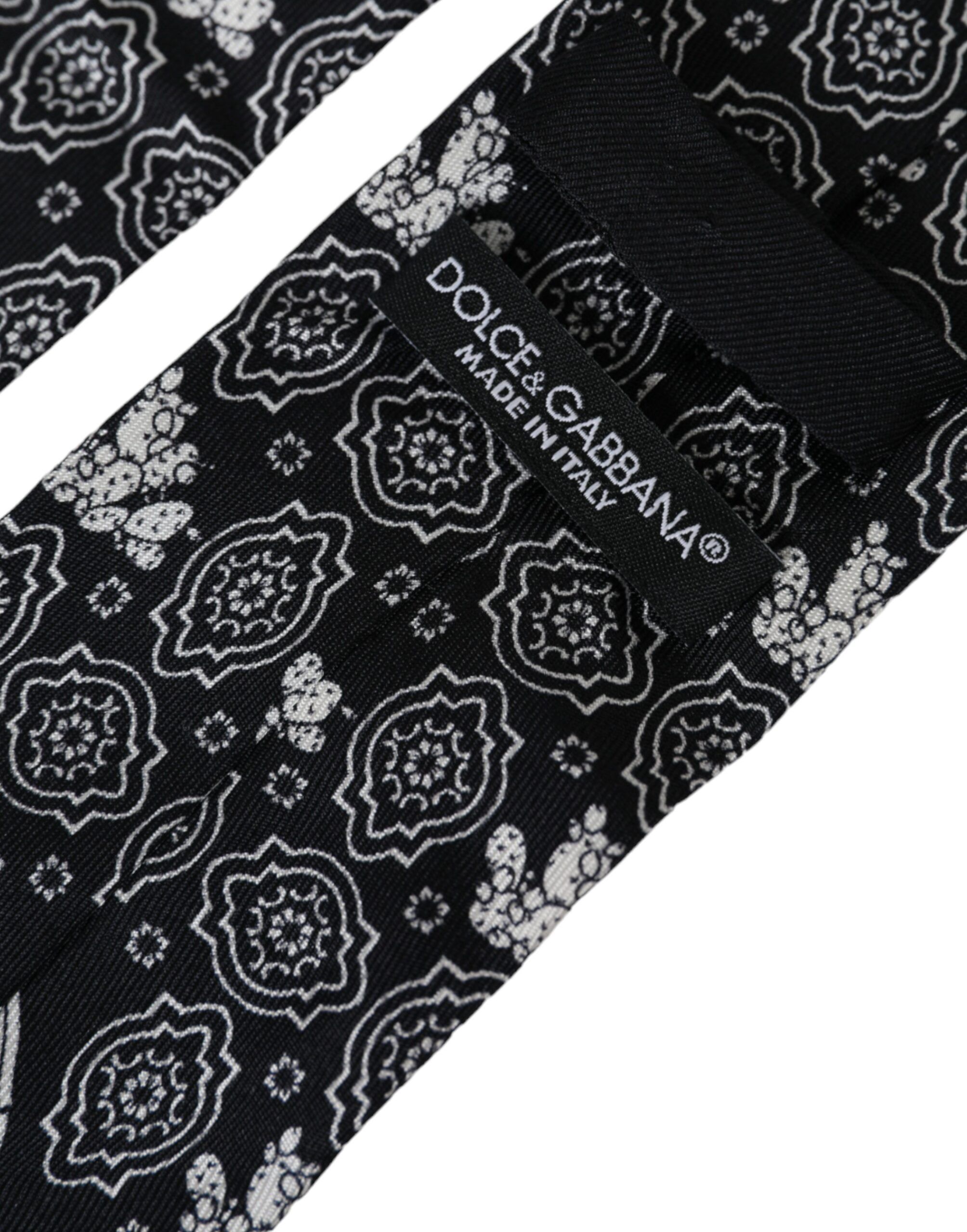 Patterned 100%Silk Adjustable Men's Tie - Dolce & Gabbana - Modalova