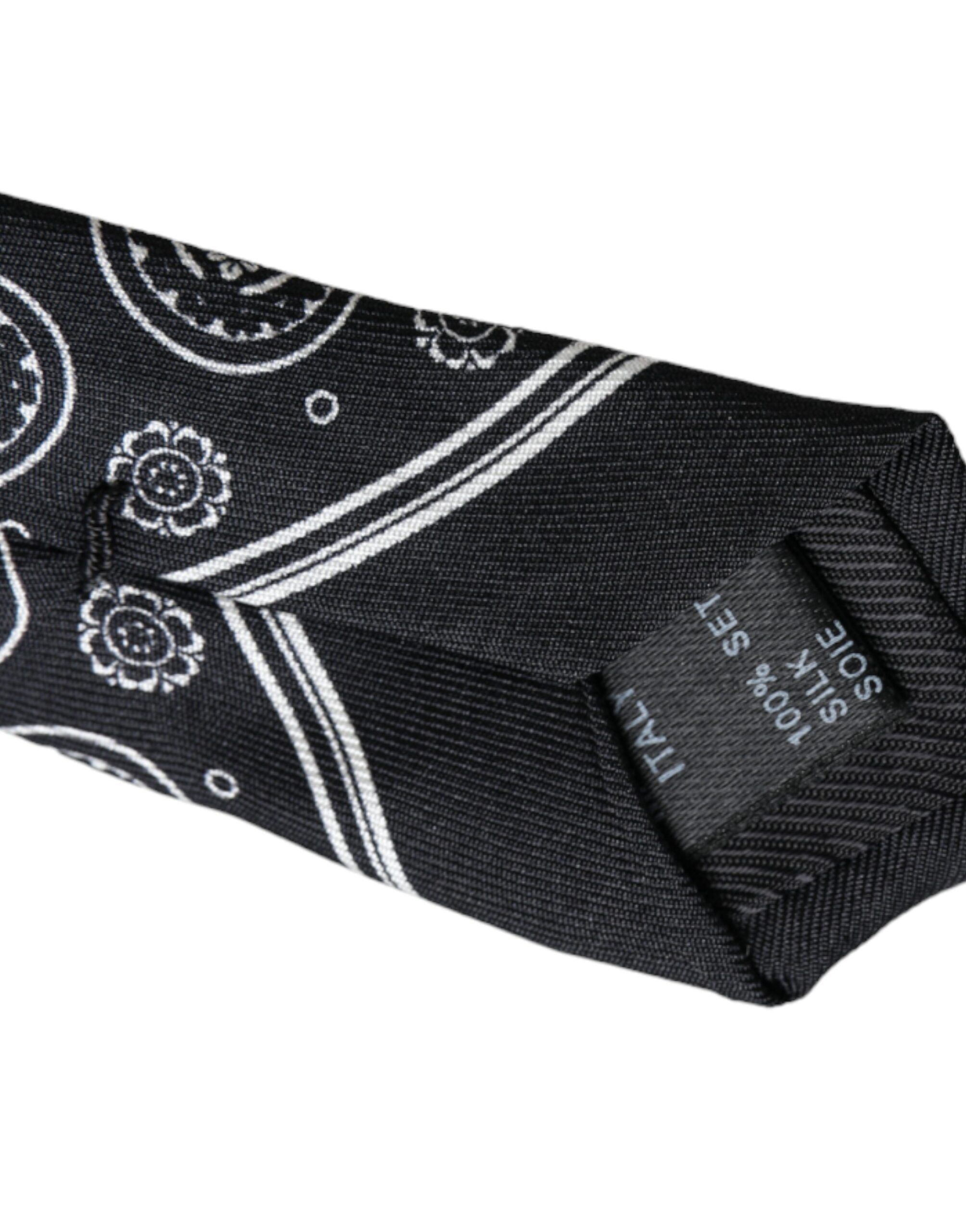 Patterned 100%Silk Adjustable Men's Tie - Dolce & Gabbana - Modalova