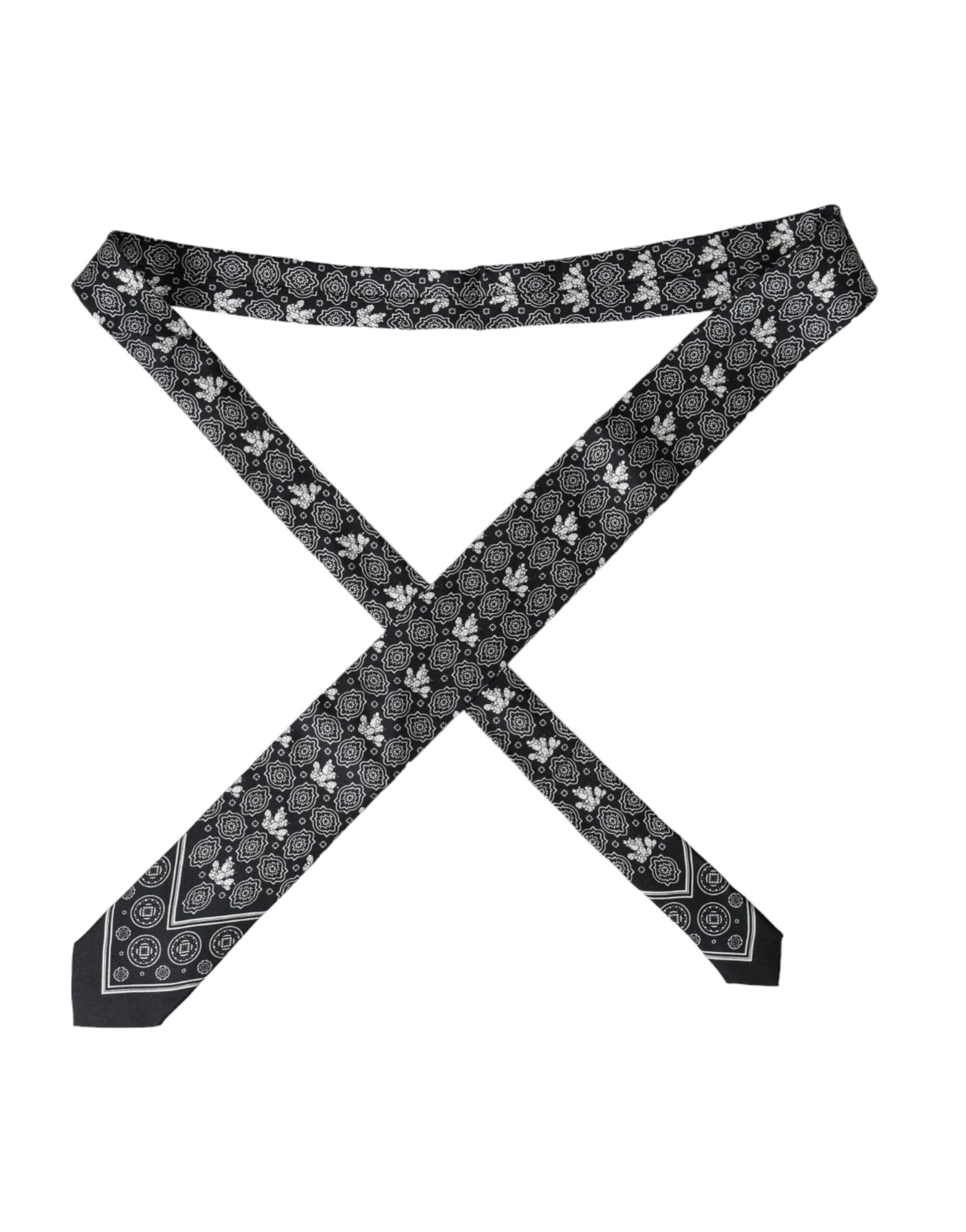 Patterned 100%Silk Adjustable Men's Tie - Dolce & Gabbana - Modalova
