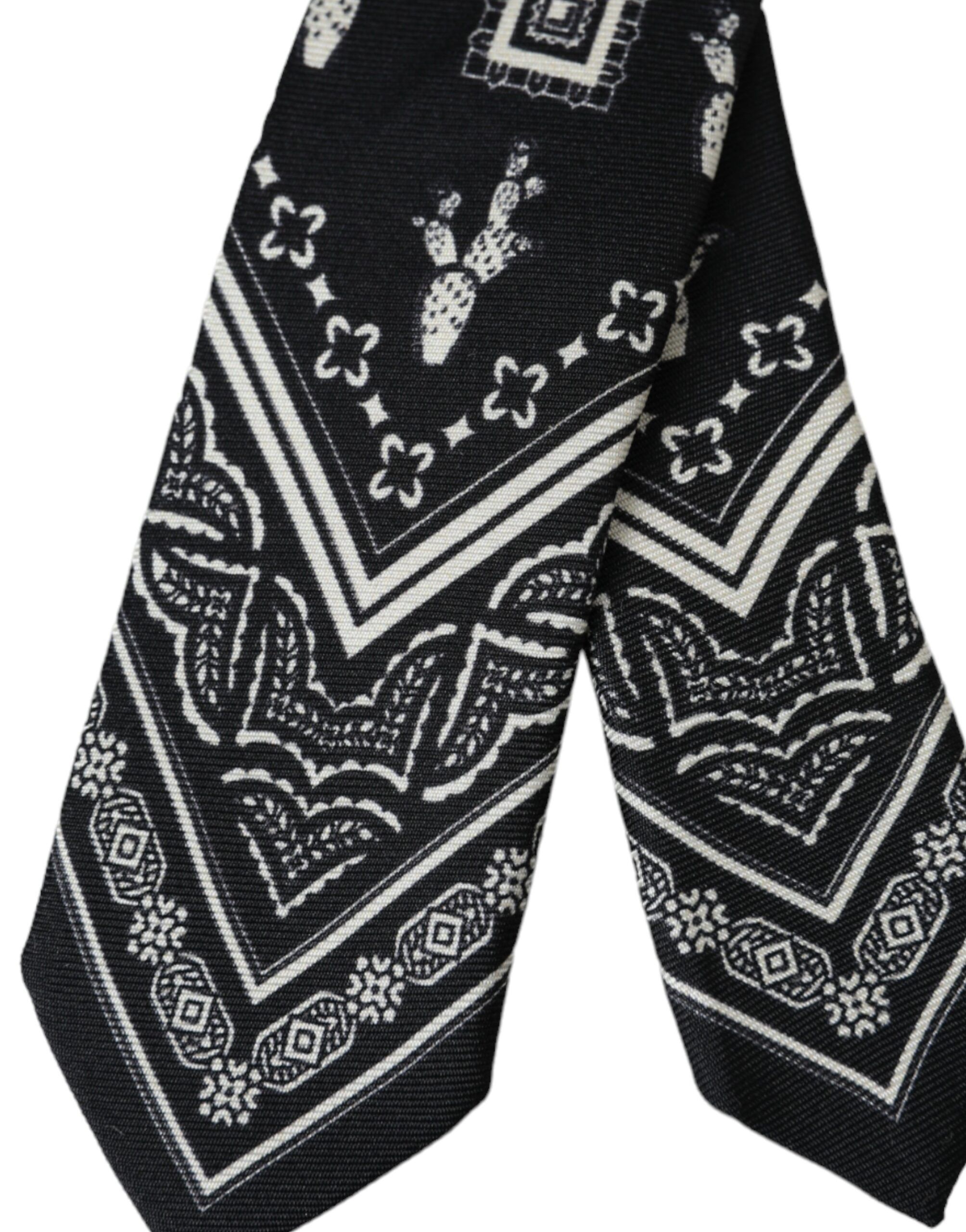 Patterned 100%Silk Adjustable Men's Tie - Dolce & Gabbana - Modalova