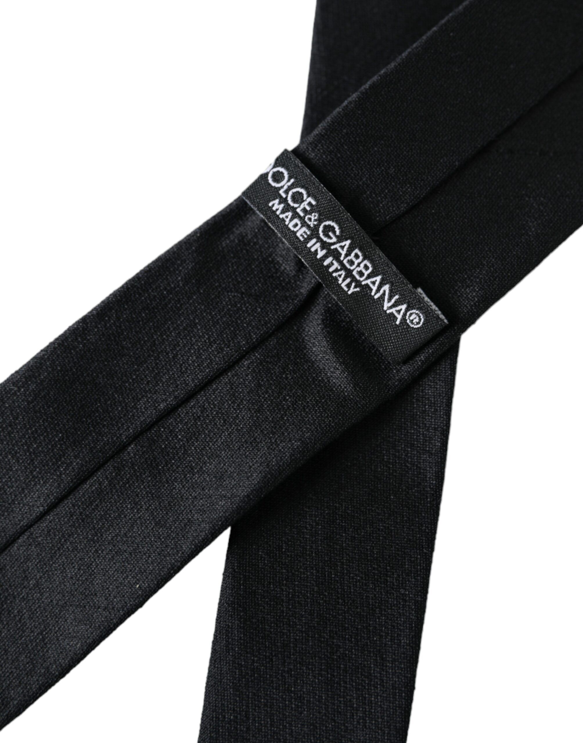 Solid 100% Silk Adjustable Men's Tie - Dolce & Gabbana - Modalova