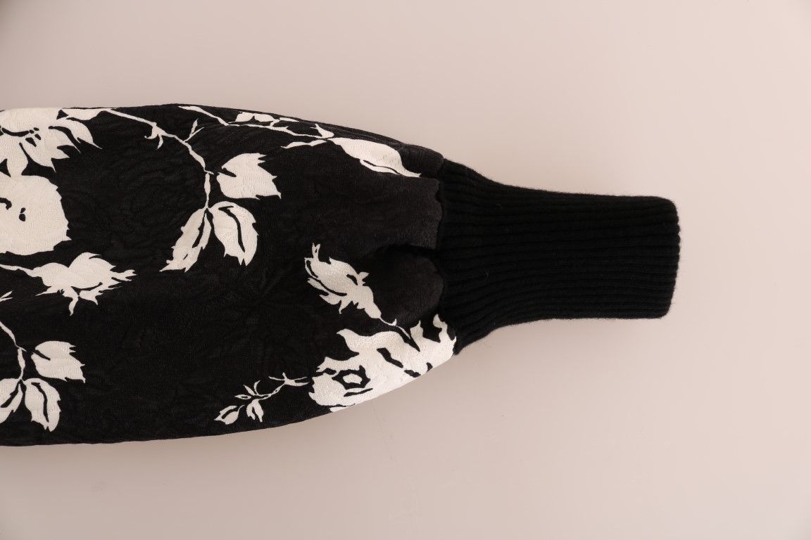 Fur Floral Brocade Zipper Women's Sweater - Dolce & Gabbana - Modalova