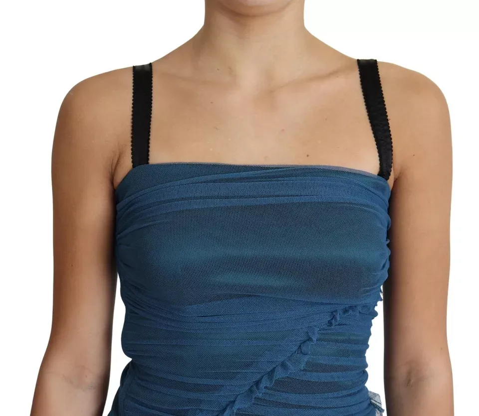 Draped Tulle Midi Sheath Cotton Women's Dress (Pre-Owned) - Dolce & Gabbana - Modalova
