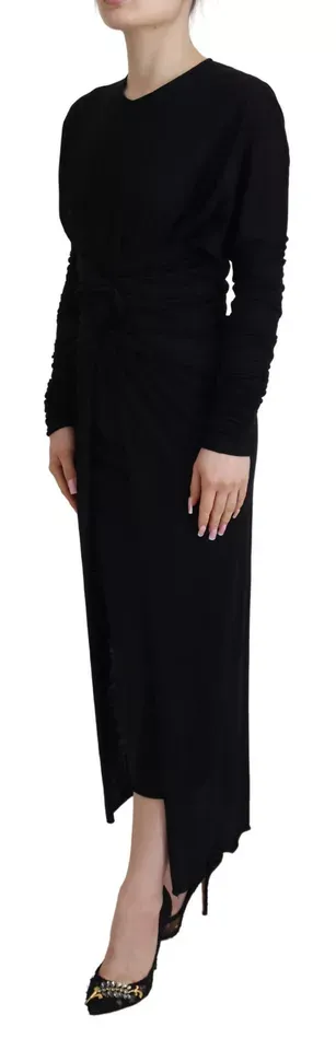 Sheath Midi Gown Wool Wrap Women's Dress (Pre-Owned) - Dolce & Gabbana - Modalova