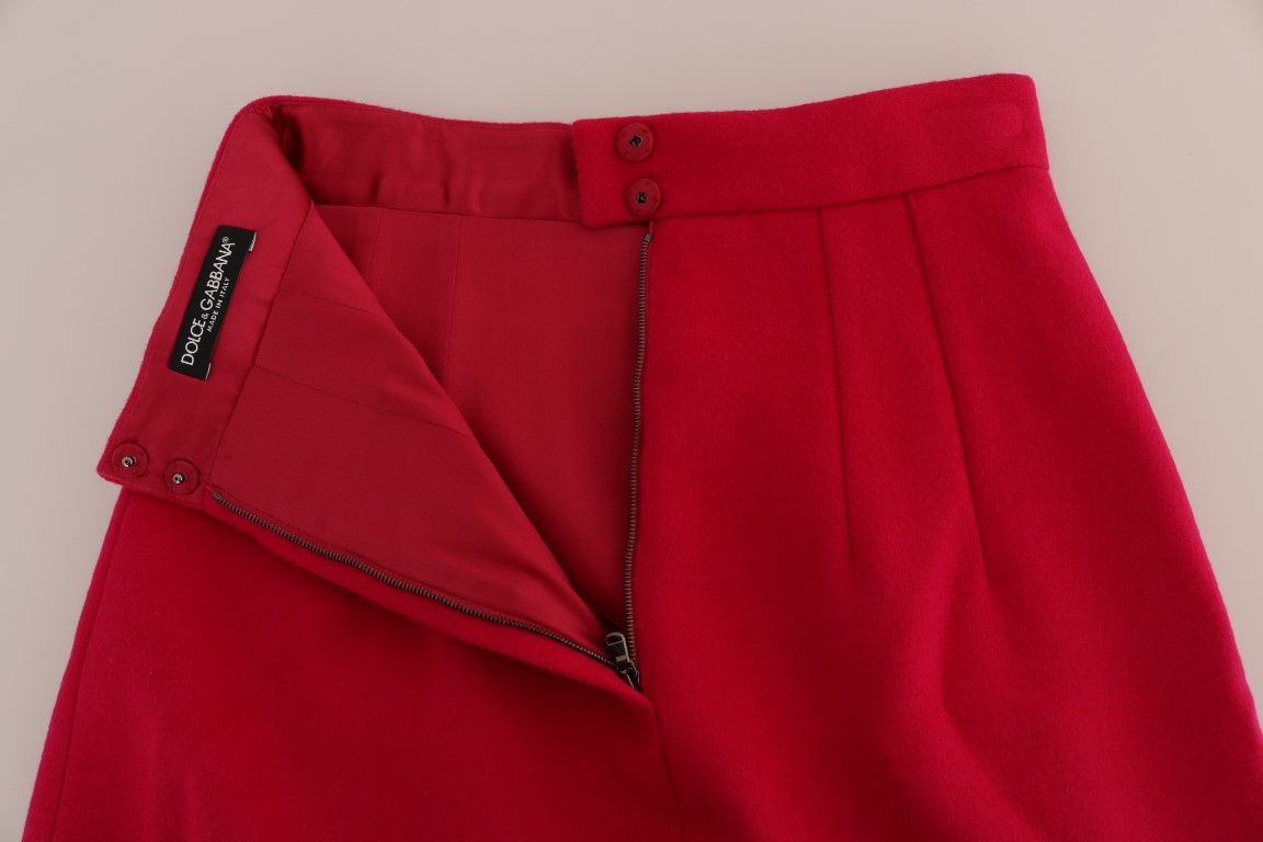 Wool Knee Long A-Line Women's Skirt - Dolce & Gabbana - Modalova