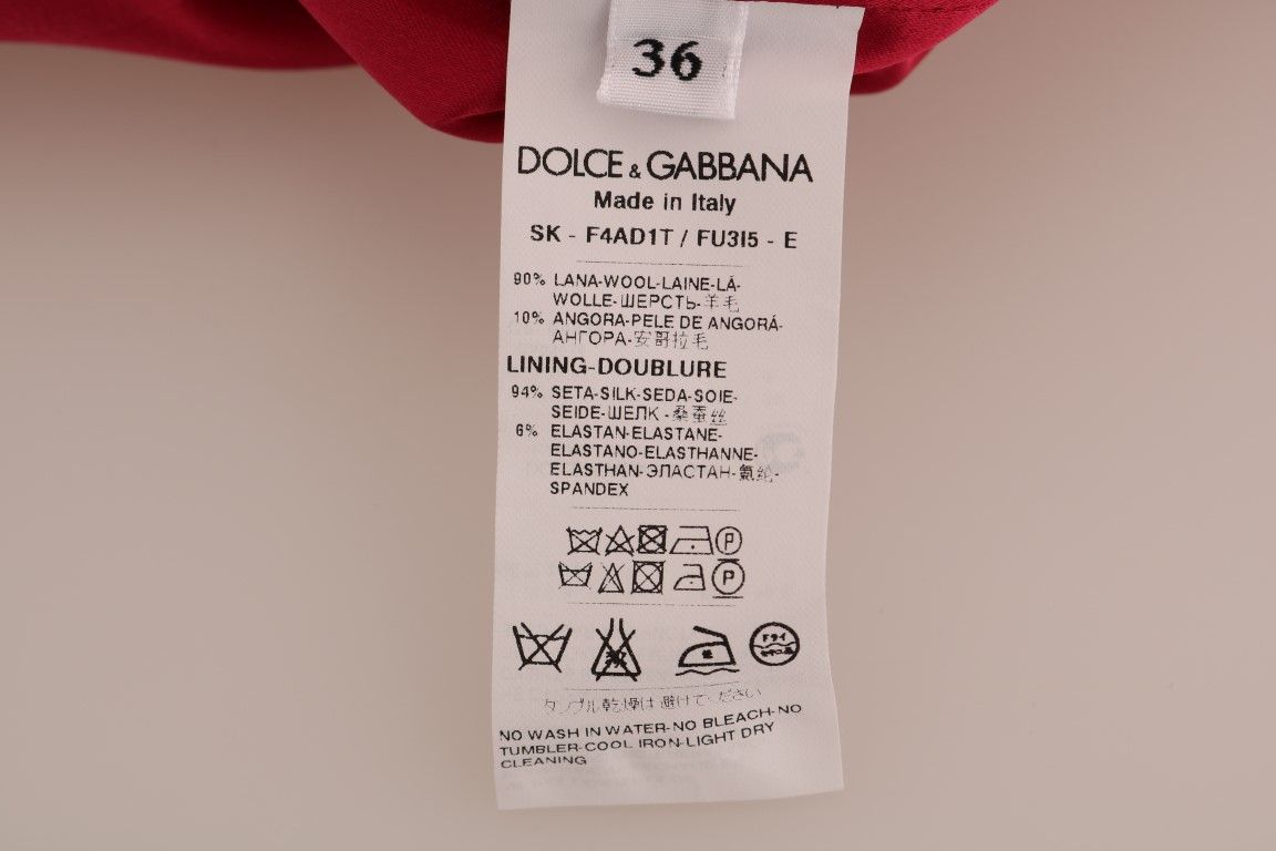 Wool Knee Long A-Line Women's Skirt - Dolce & Gabbana - Modalova