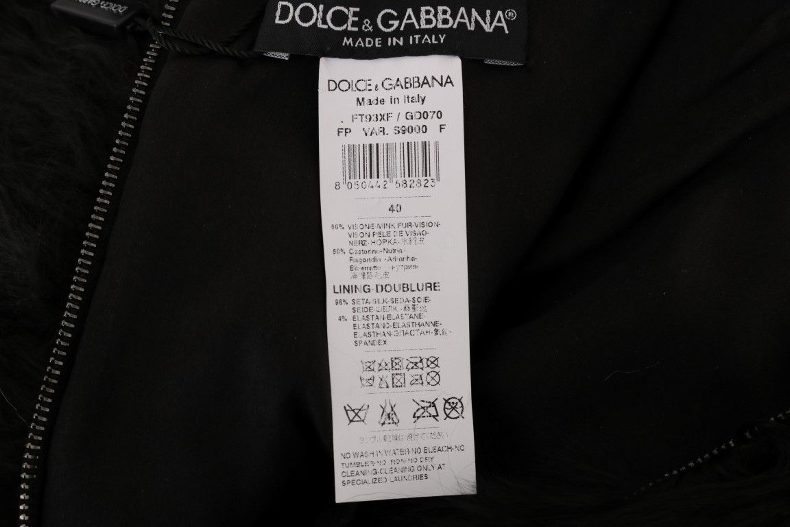 Mink Nutria Fur Mini Hot Women's Pants - Dolce & Gabbana - Modalova