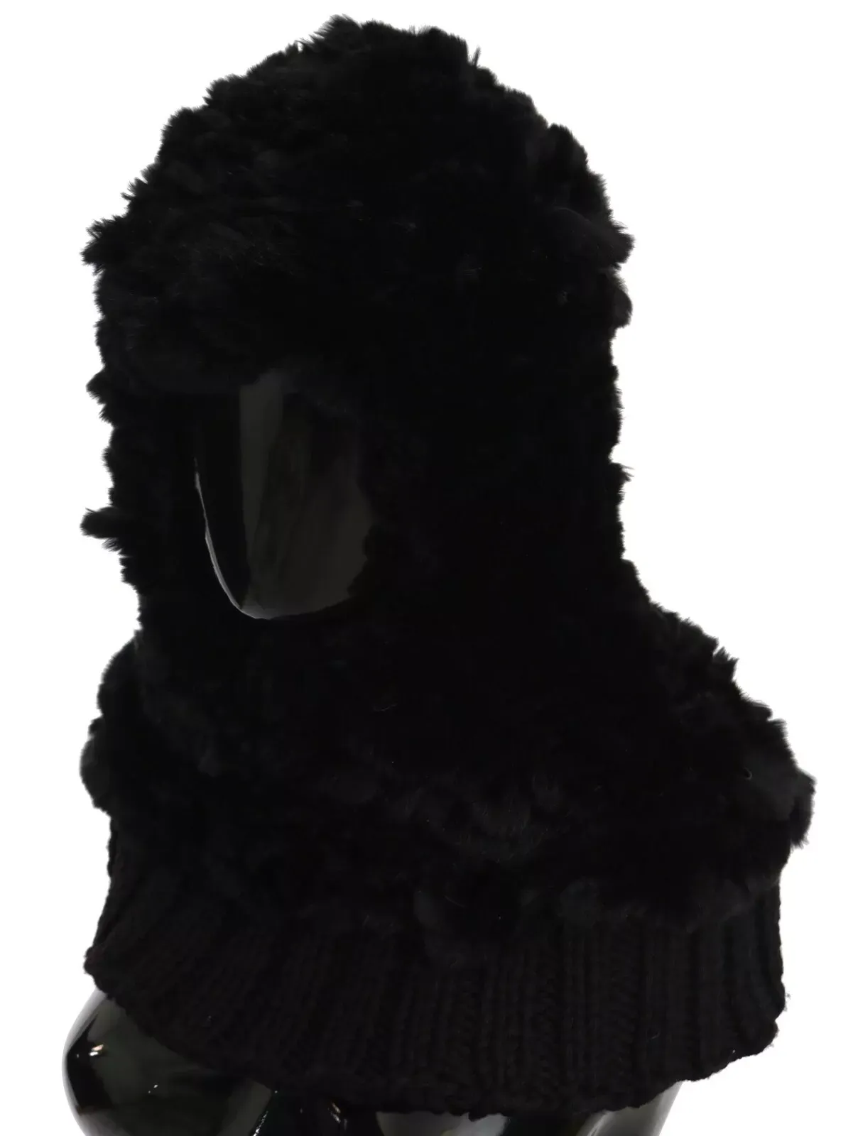 Silver Fox Fur Cashmere Hooded Women's Scarf - Dolce & Gabbana - Modalova