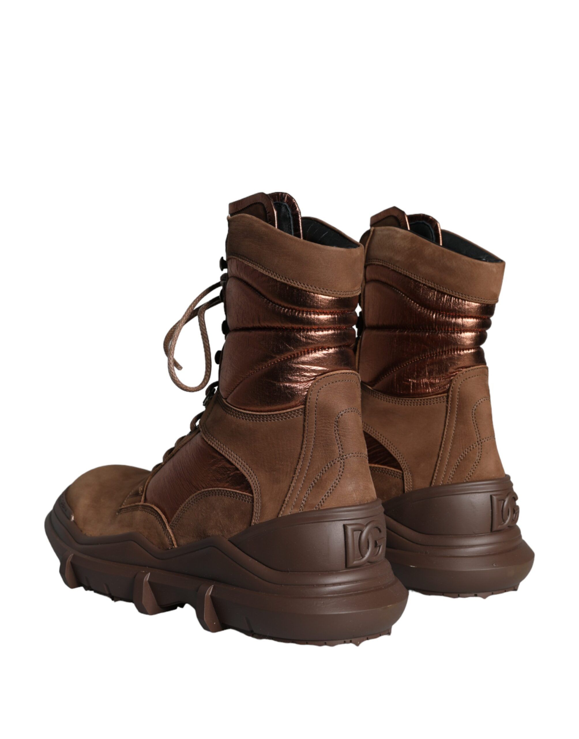 Suede Leather Military Combat Men Boots Men's Shoes (Pre-Owned) - Dolce & Gabbana - Modalova