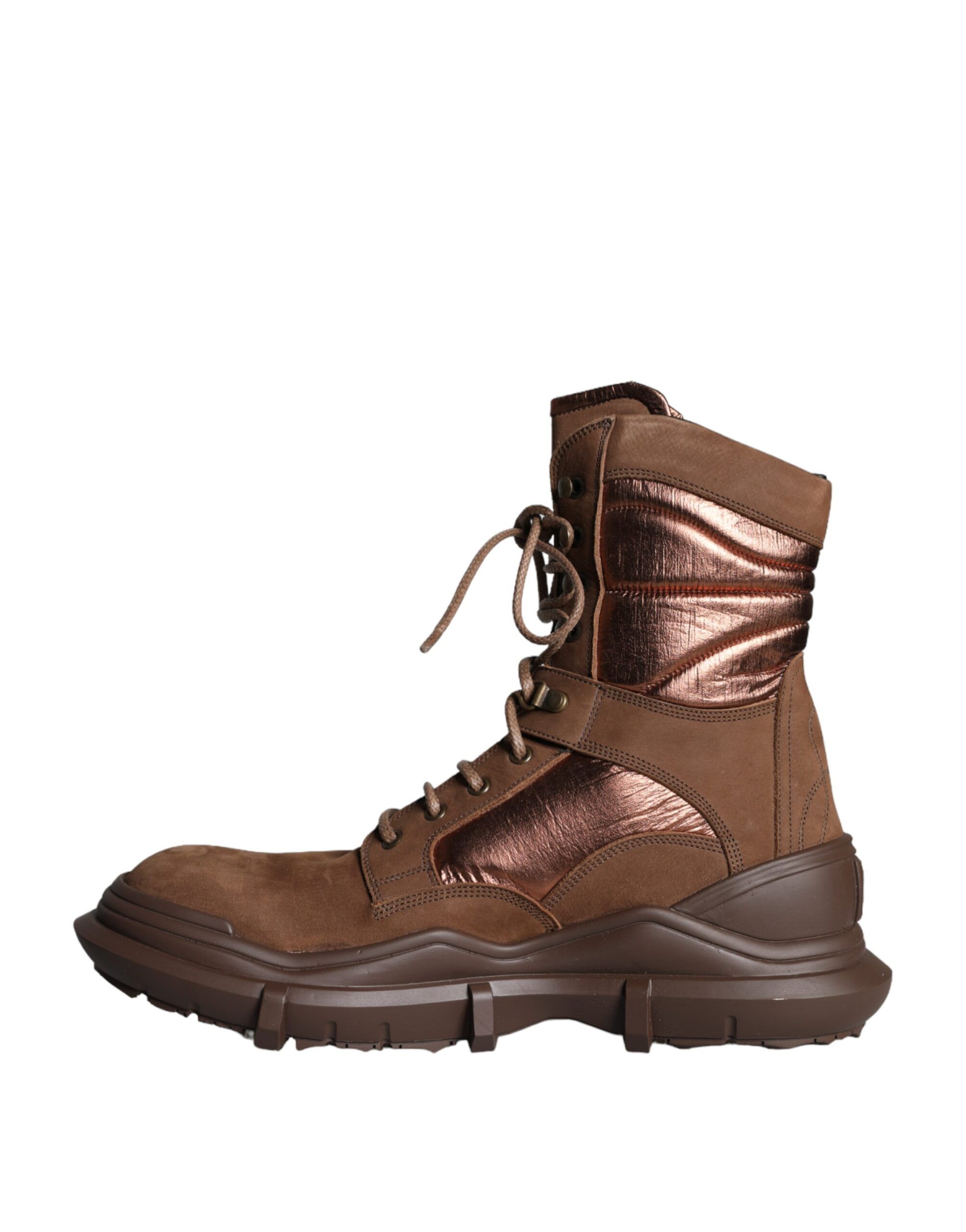 Suede Leather Military Combat Men Boots Men's Shoes (Pre-Owned) - Dolce & Gabbana - Modalova