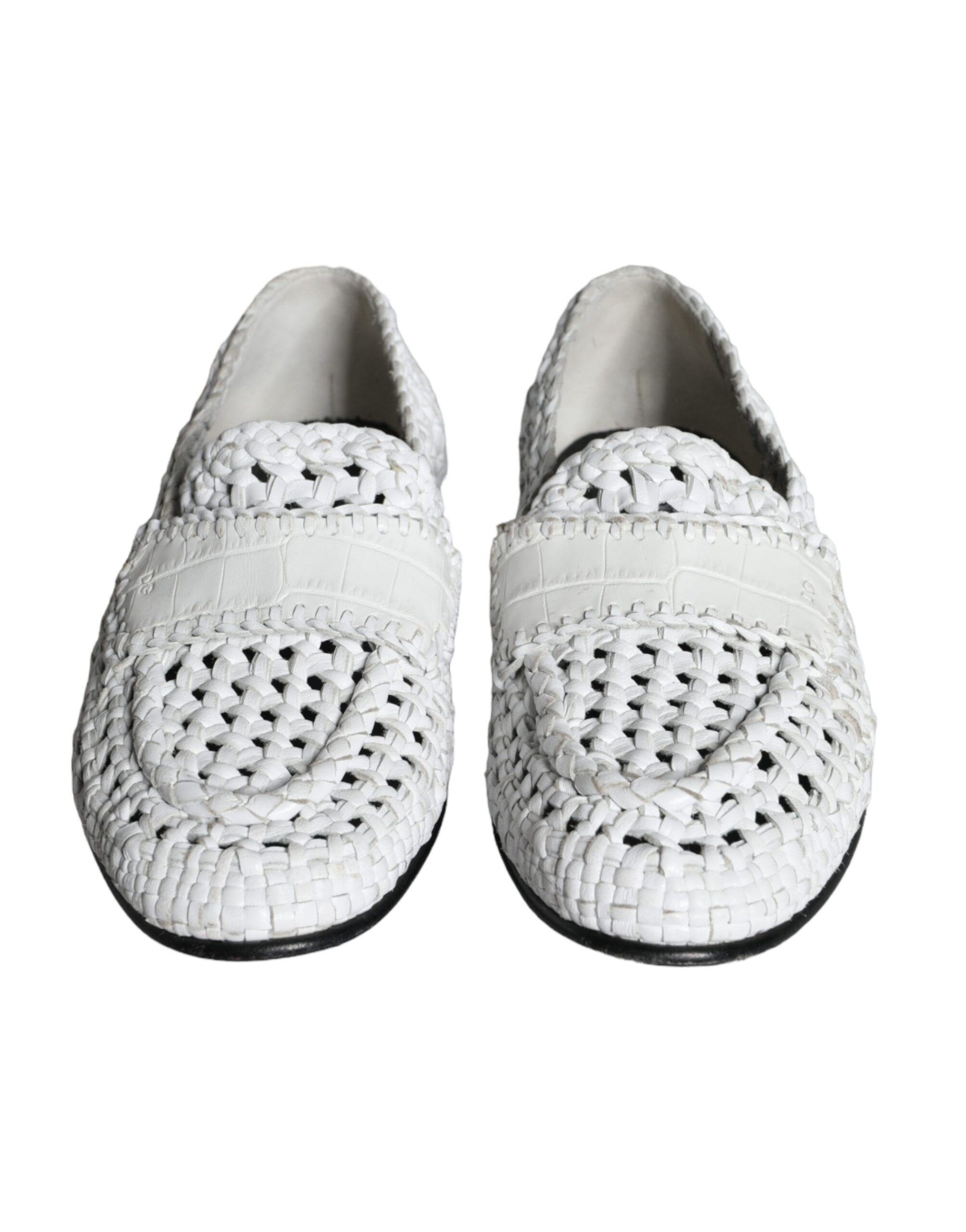 Woven Leather Slip On Loafers Men Men's Shoes (Pre-Owned) - Dolce & Gabbana - Modalova