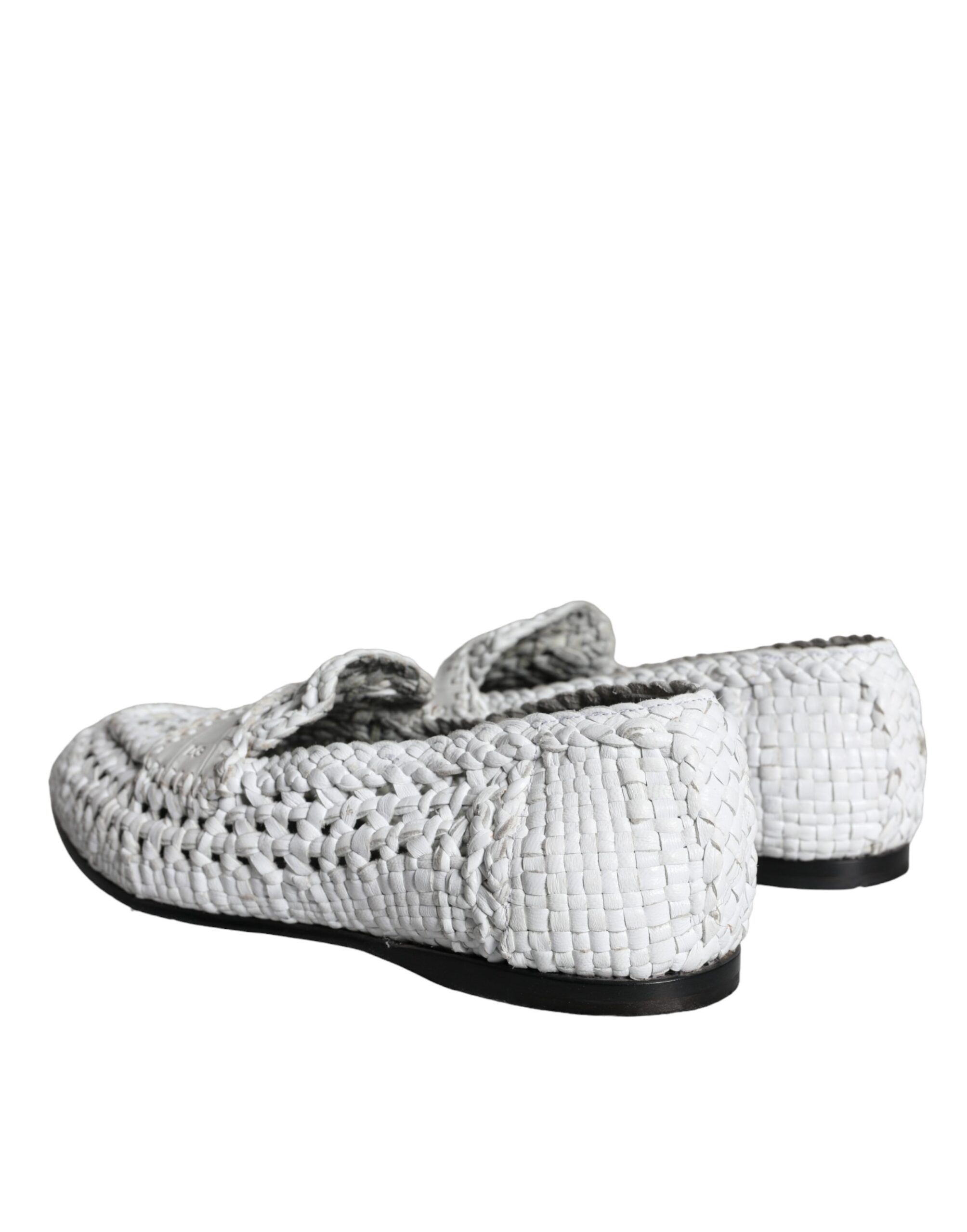 Woven Leather Slip On Loafers Men Men's Shoes (Pre-Owned) - Dolce & Gabbana - Modalova