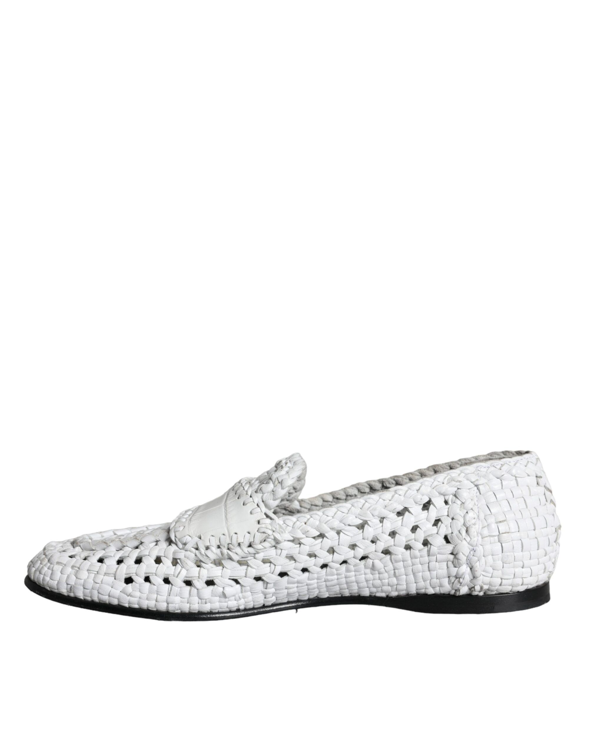 Woven Leather Slip On Loafers Men Men's Shoes (Pre-Owned) - Dolce & Gabbana - Modalova
