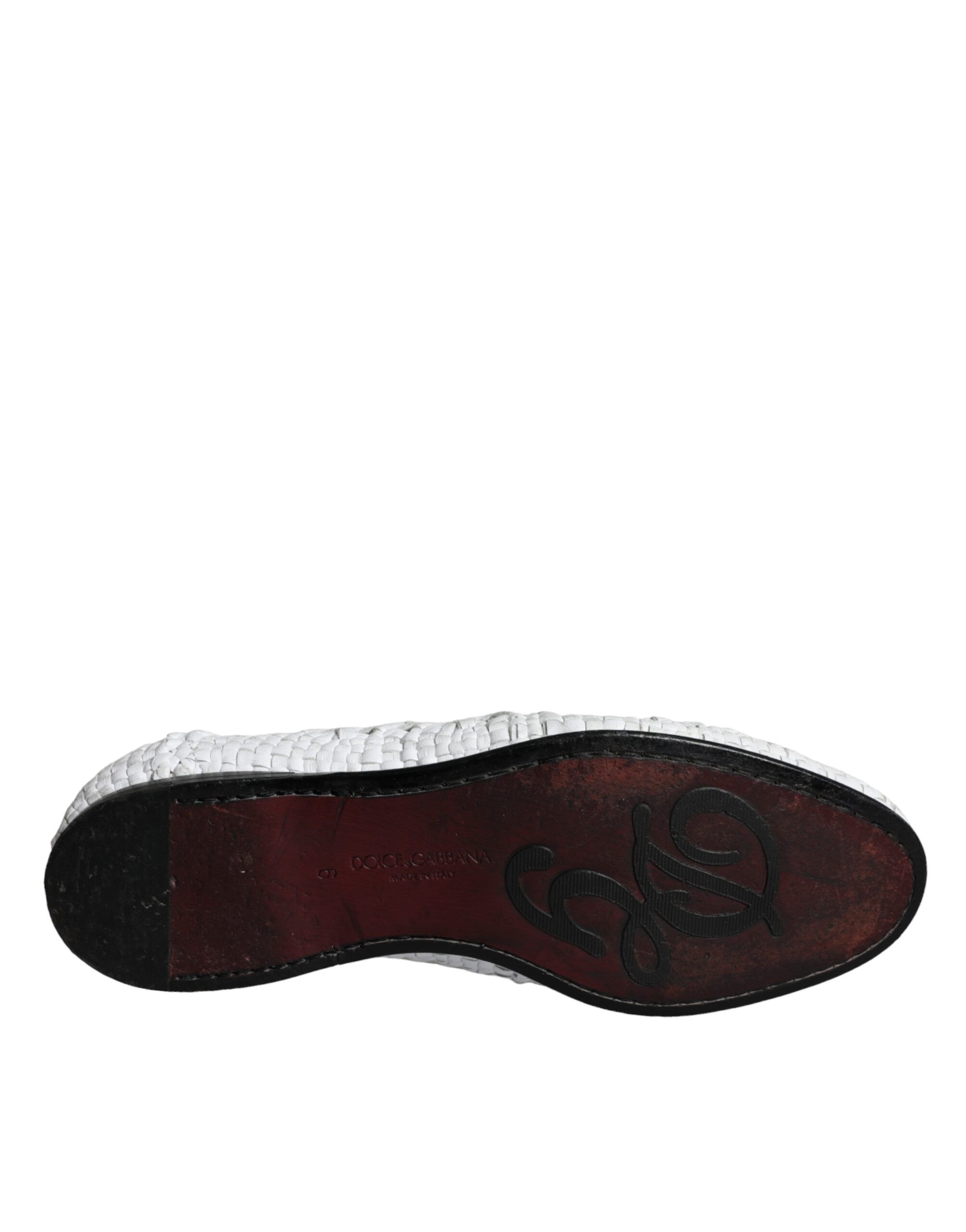 Woven Leather Slip On Loafers Men Men's Shoes (Pre-Owned) - Dolce & Gabbana - Modalova
