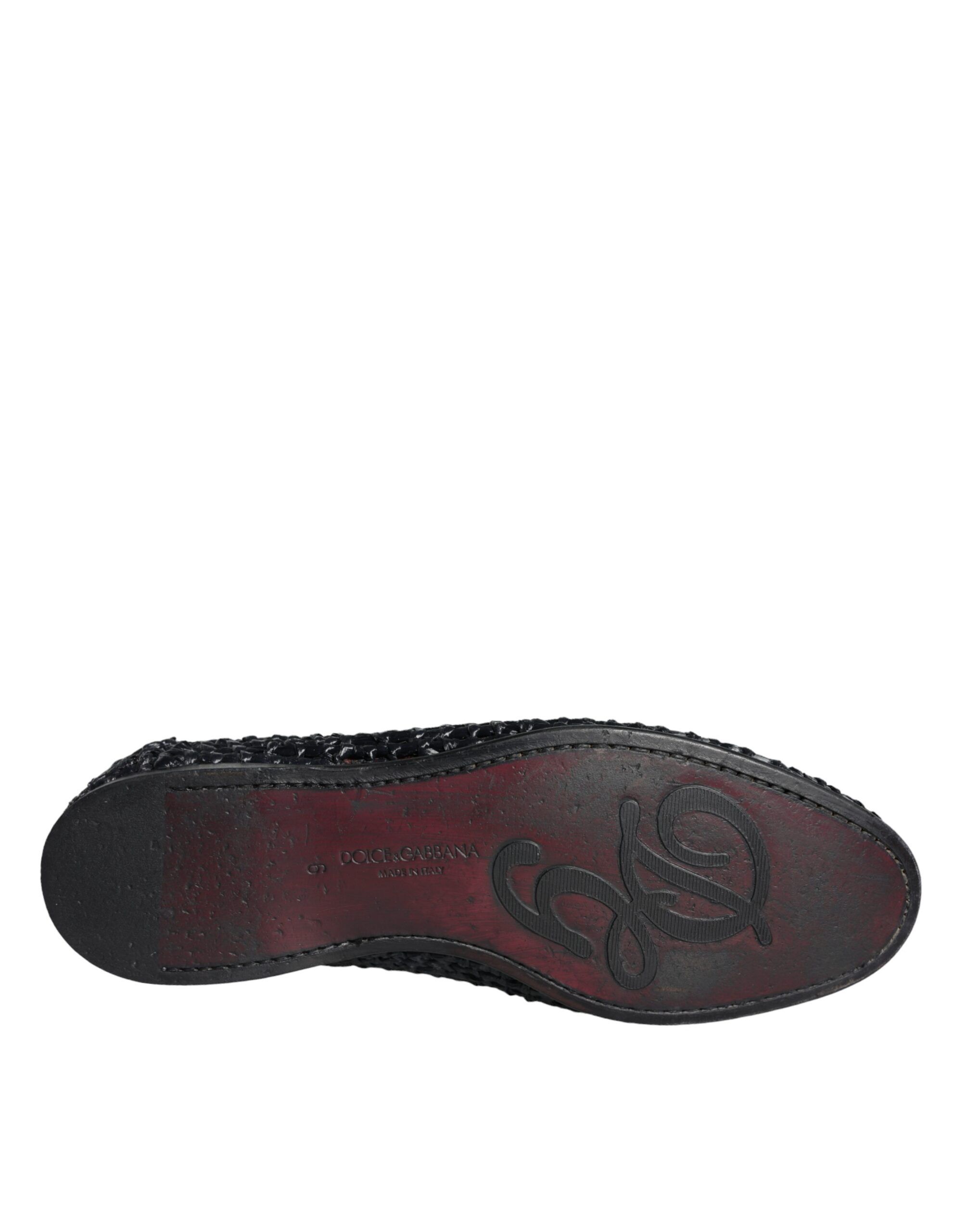 Woven Raffia Slip On Loafers Men Men's Shoes (Pre-Owned) - Dolce & Gabbana - Modalova