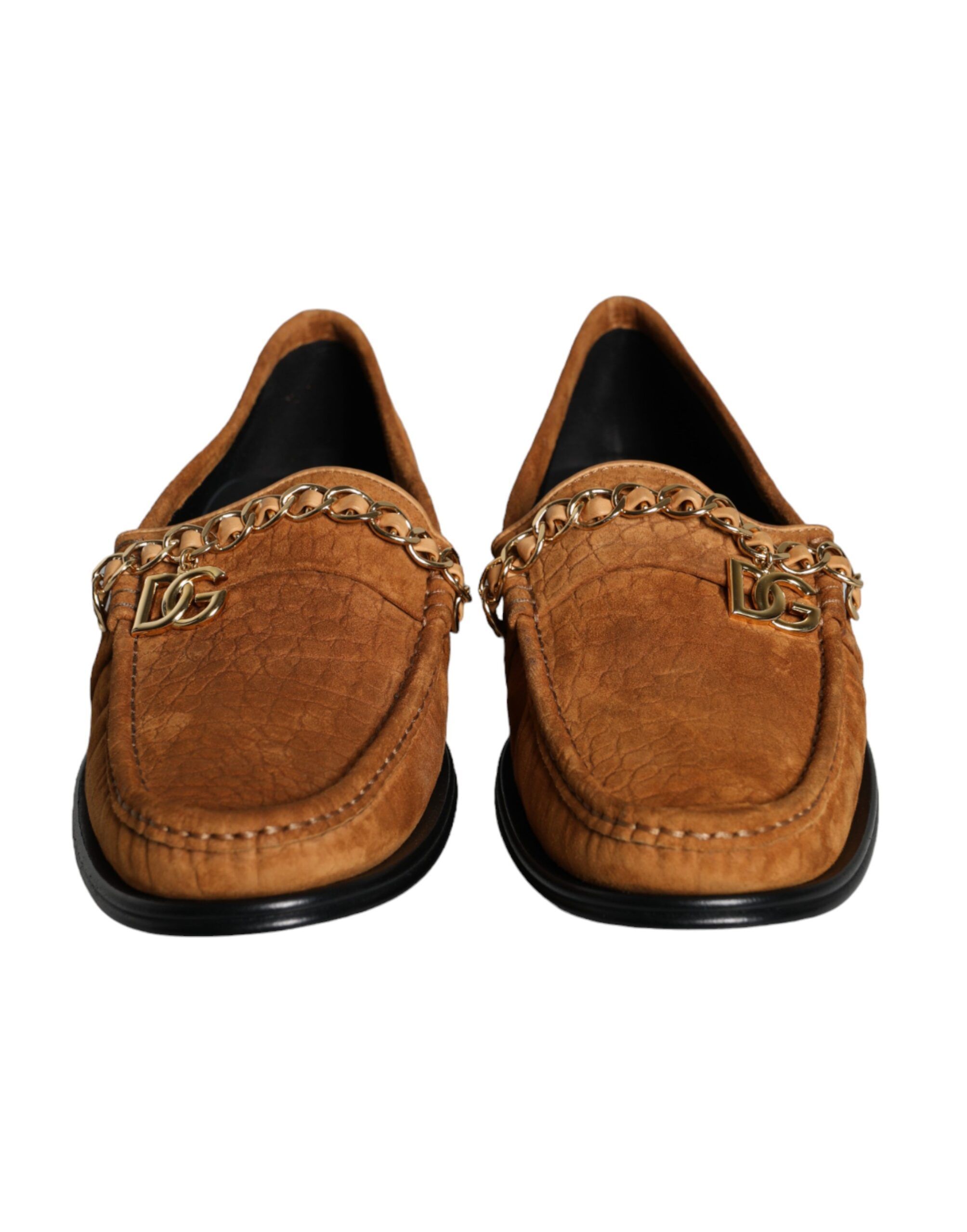 Velvet Leather Logo Mocassin Slip On Men's Shoes - Dolce & Gabbana - Modalova