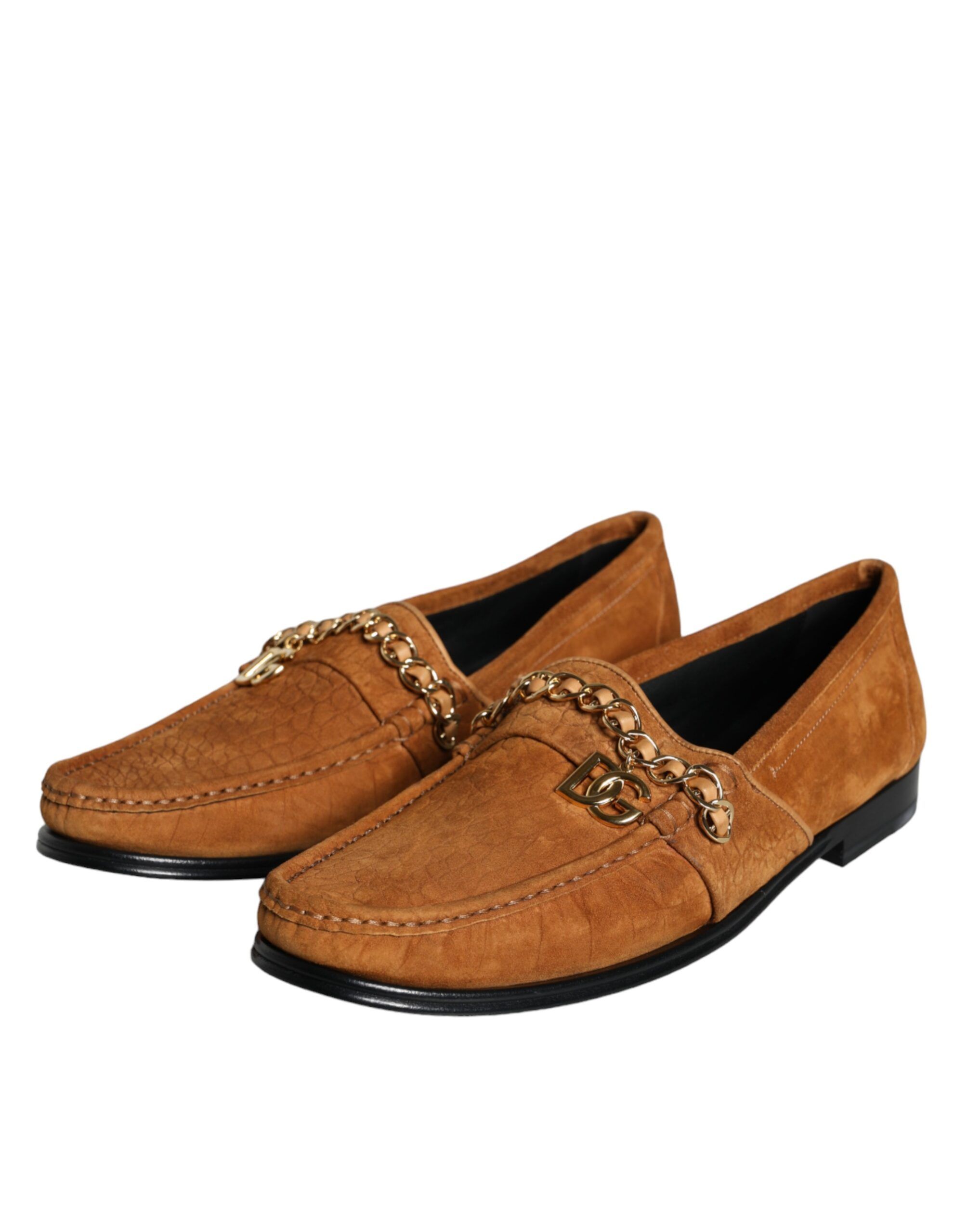 Velvet Leather Logo Mocassin Slip On Men's Shoes - Dolce & Gabbana - Modalova
