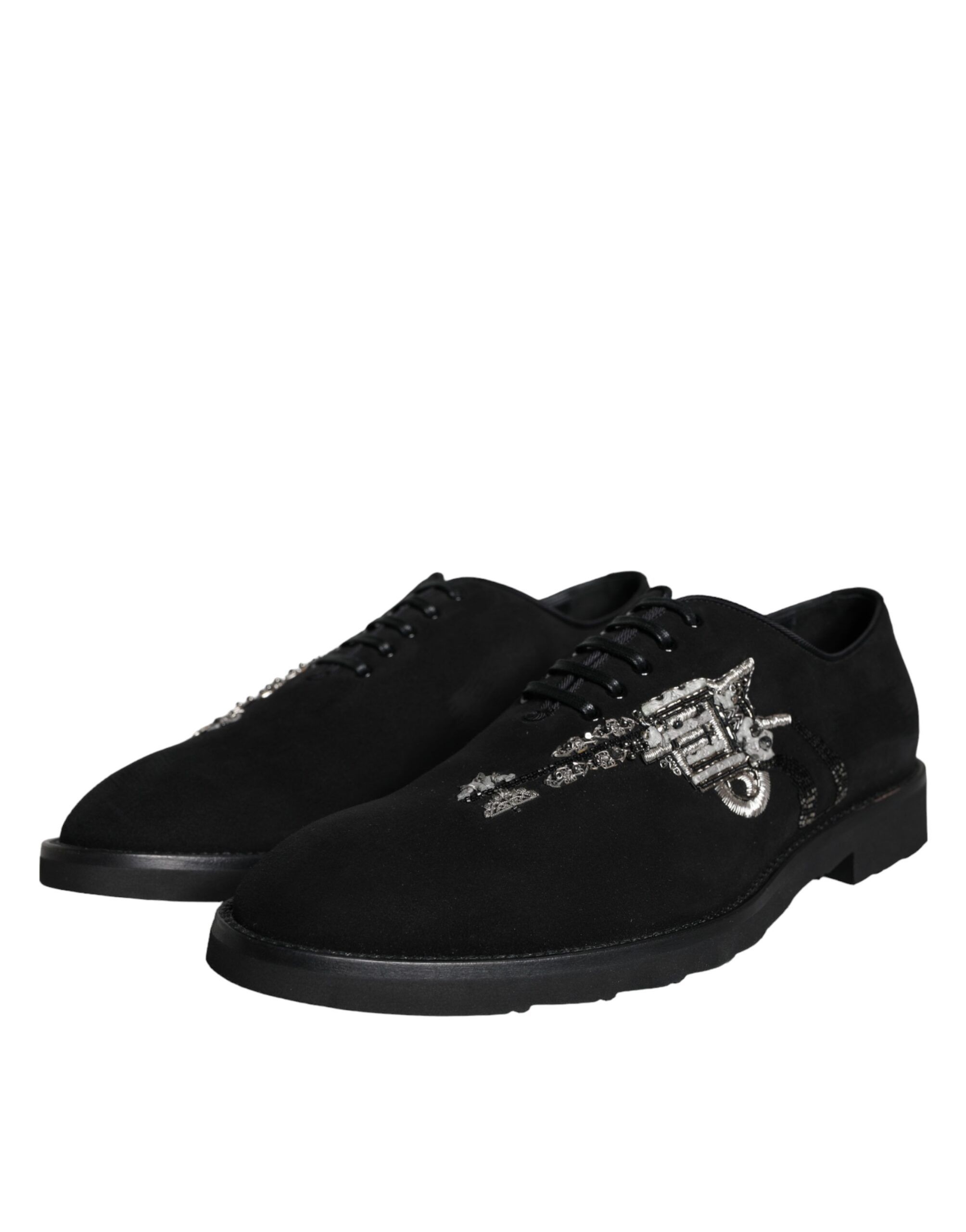 Suede Sicilia Lace Up Formal Men's Shoes - Dolce & Gabbana - Modalova