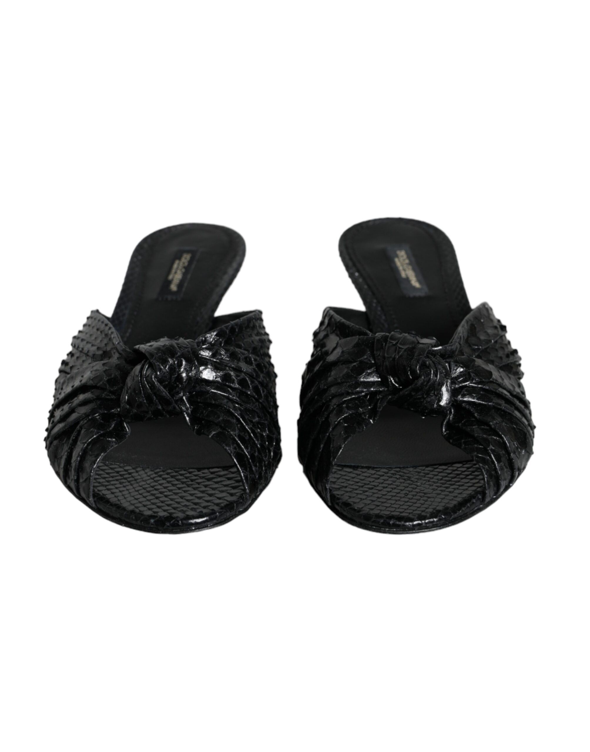 Leather Heels Slides Sandals Women's Shoes - Dolce & Gabbana - Modalova