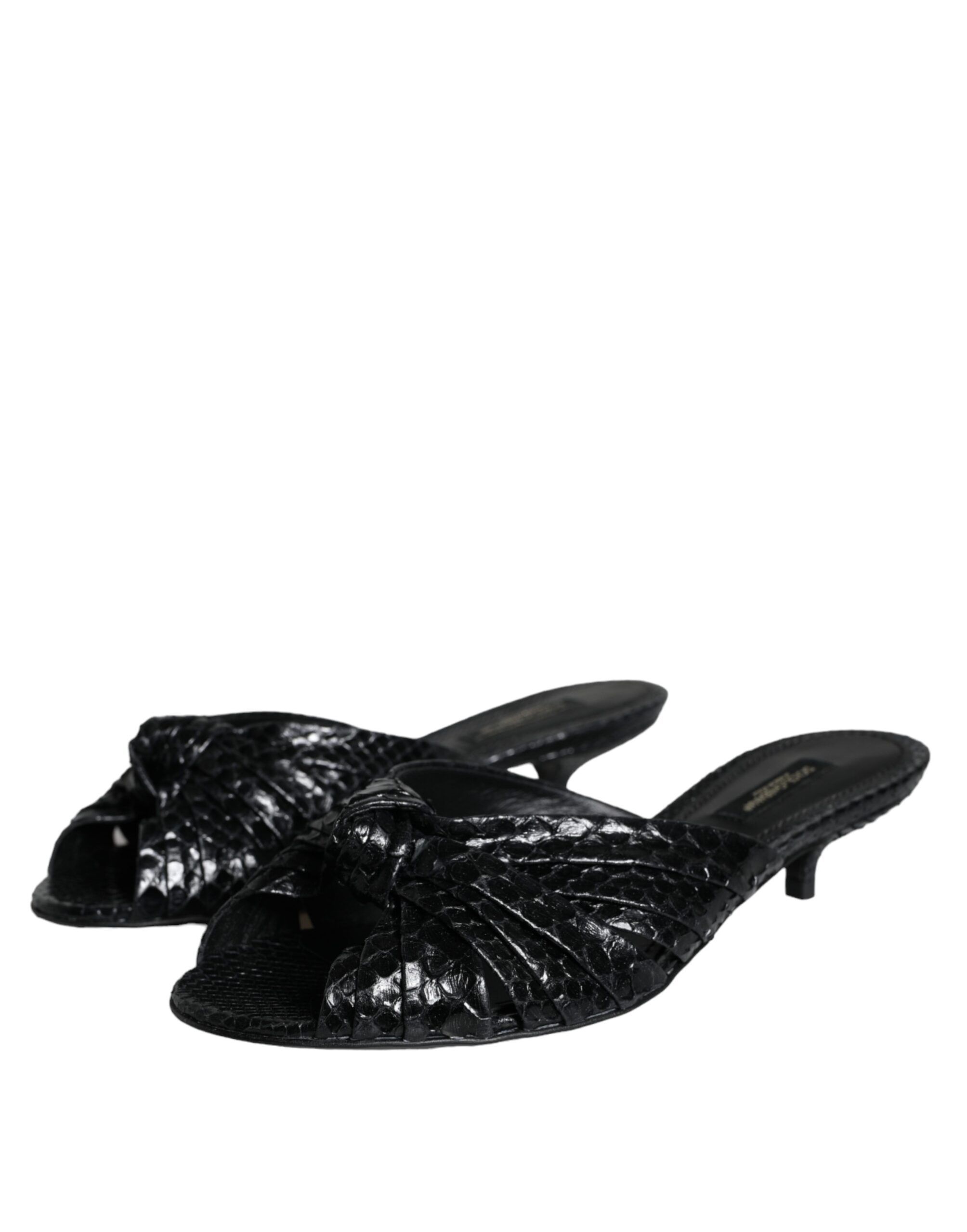 Leather Heels Slides Sandals Women's Shoes - Dolce & Gabbana - Modalova