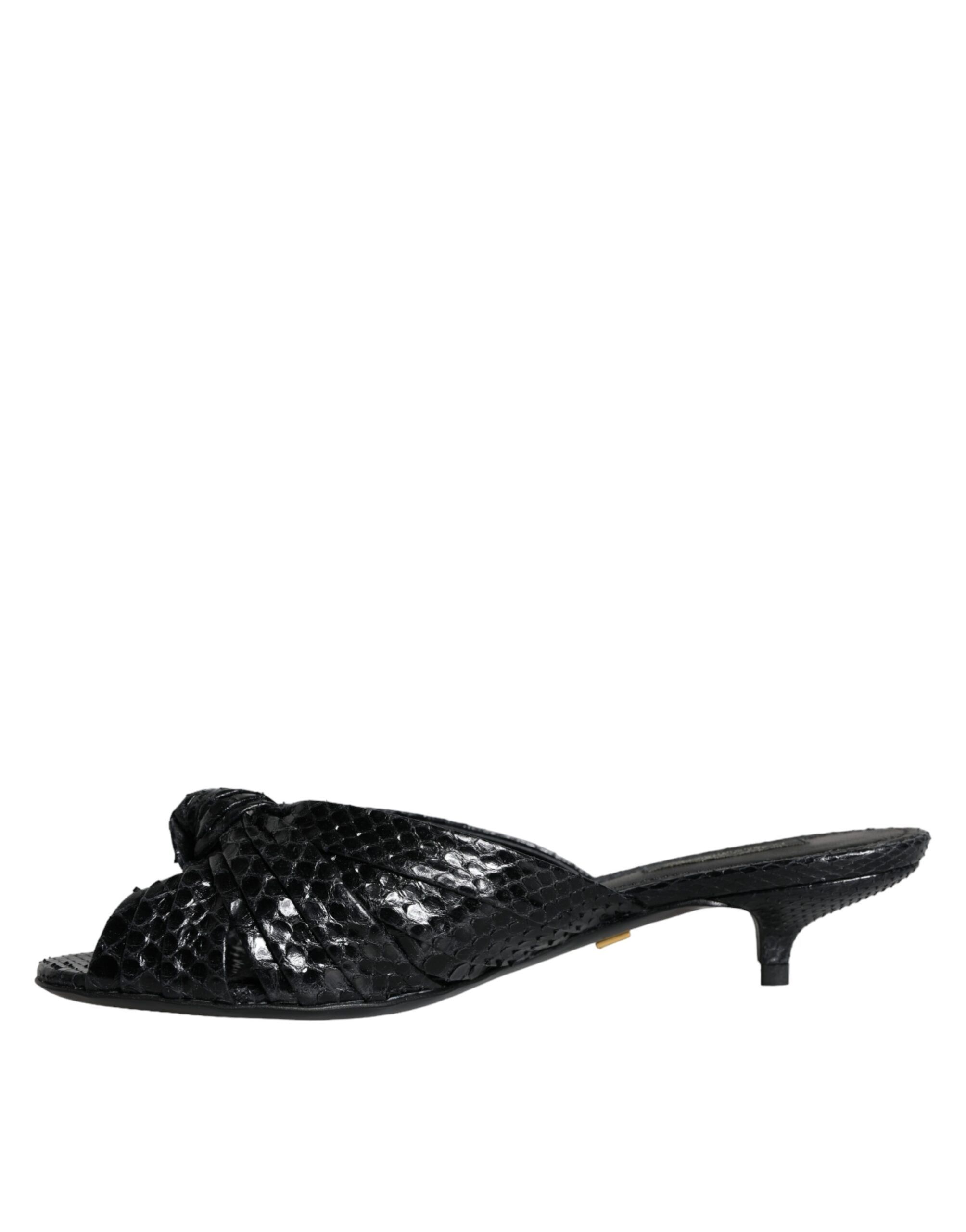 Leather Heels Slides Sandals Women's Shoes - Dolce & Gabbana - Modalova