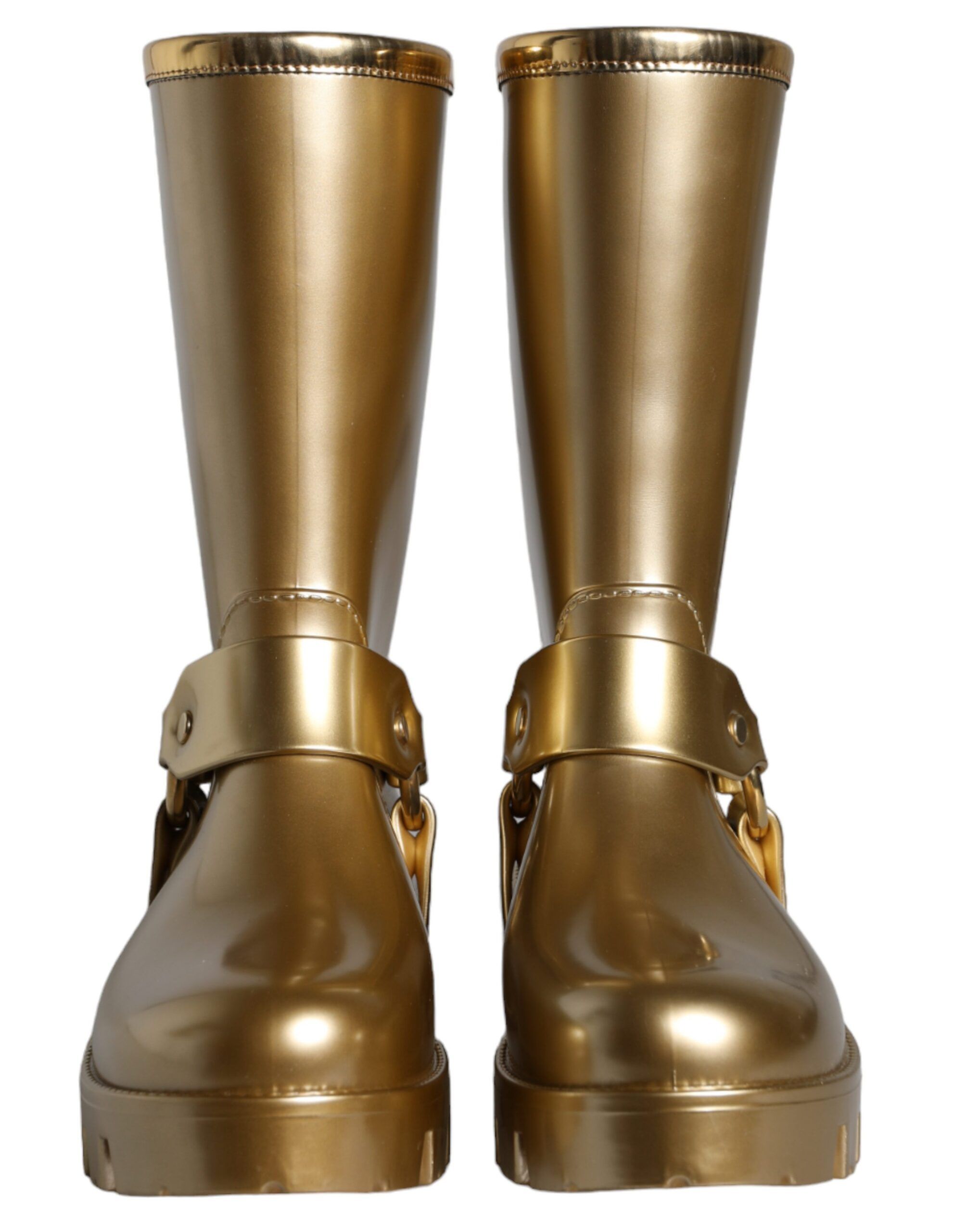 Metallic Rubber PVC Rain Boots Women's Shoes - Dolce & Gabbana - Modalova