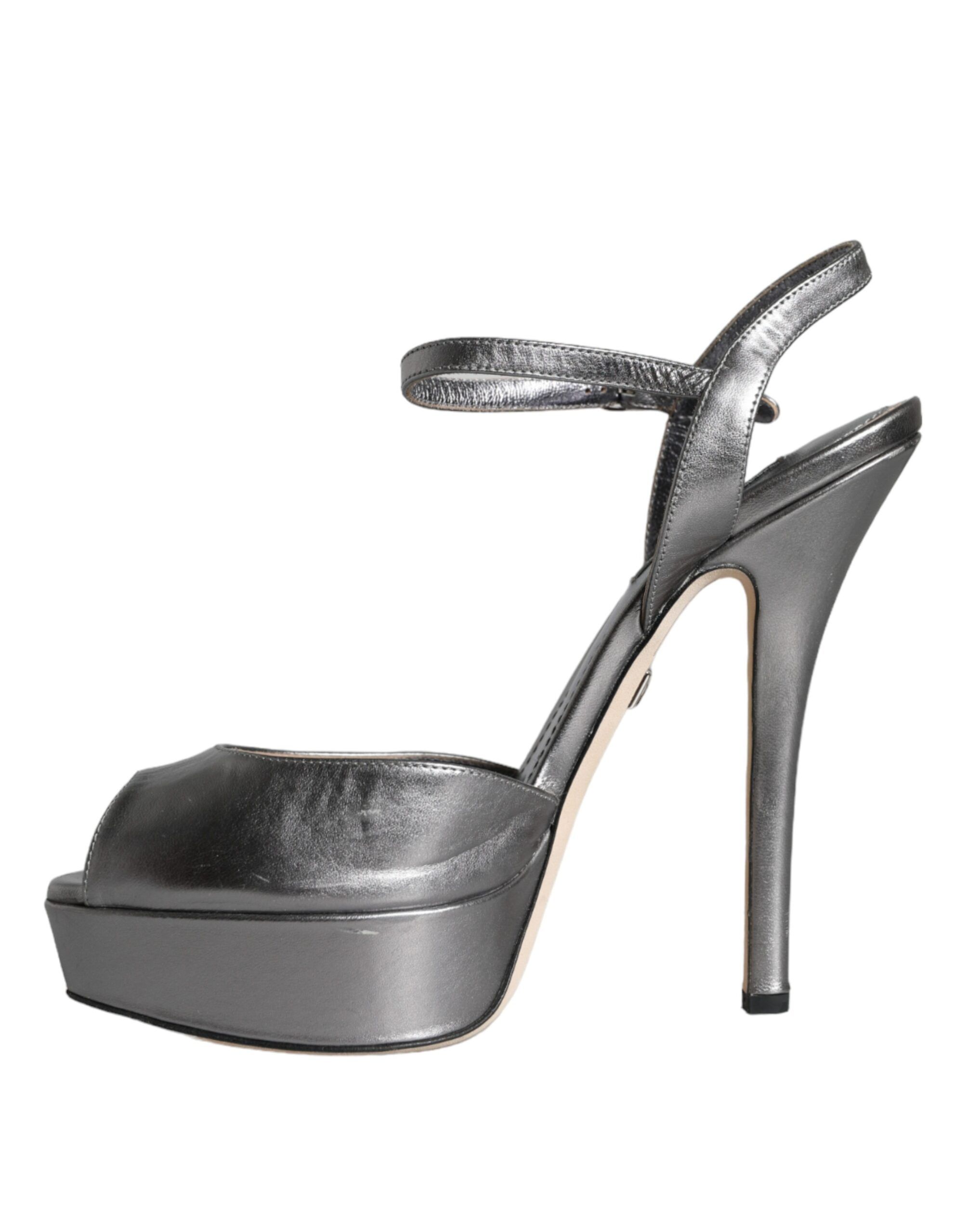 Metallic Leather Keira Platform Sandals Women's Shoes (Pre-Owned) - Dolce & Gabbana - Modalova