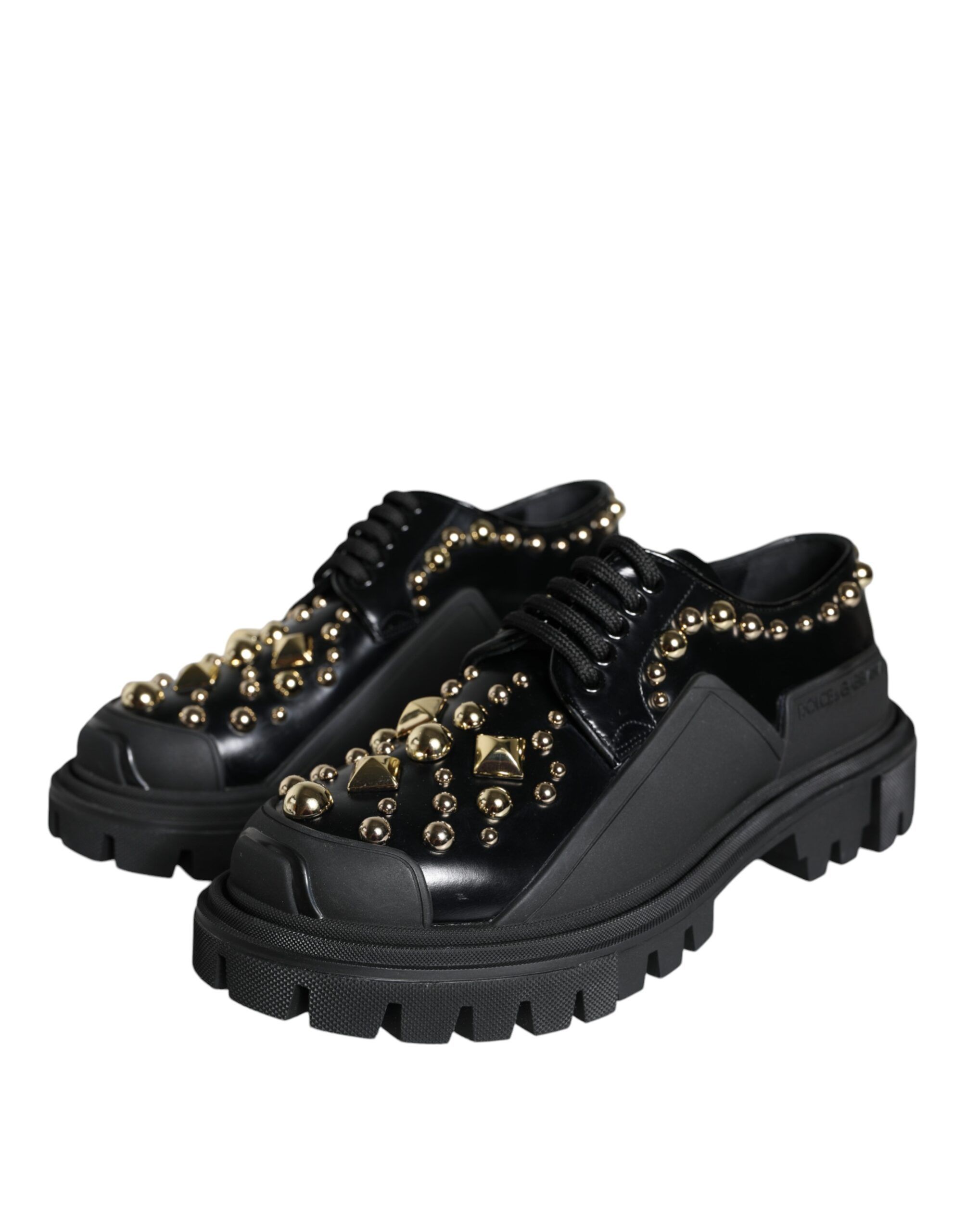 Leather Trekking Derby Embellished Shoes - Dolce & Gabbana - Modalova