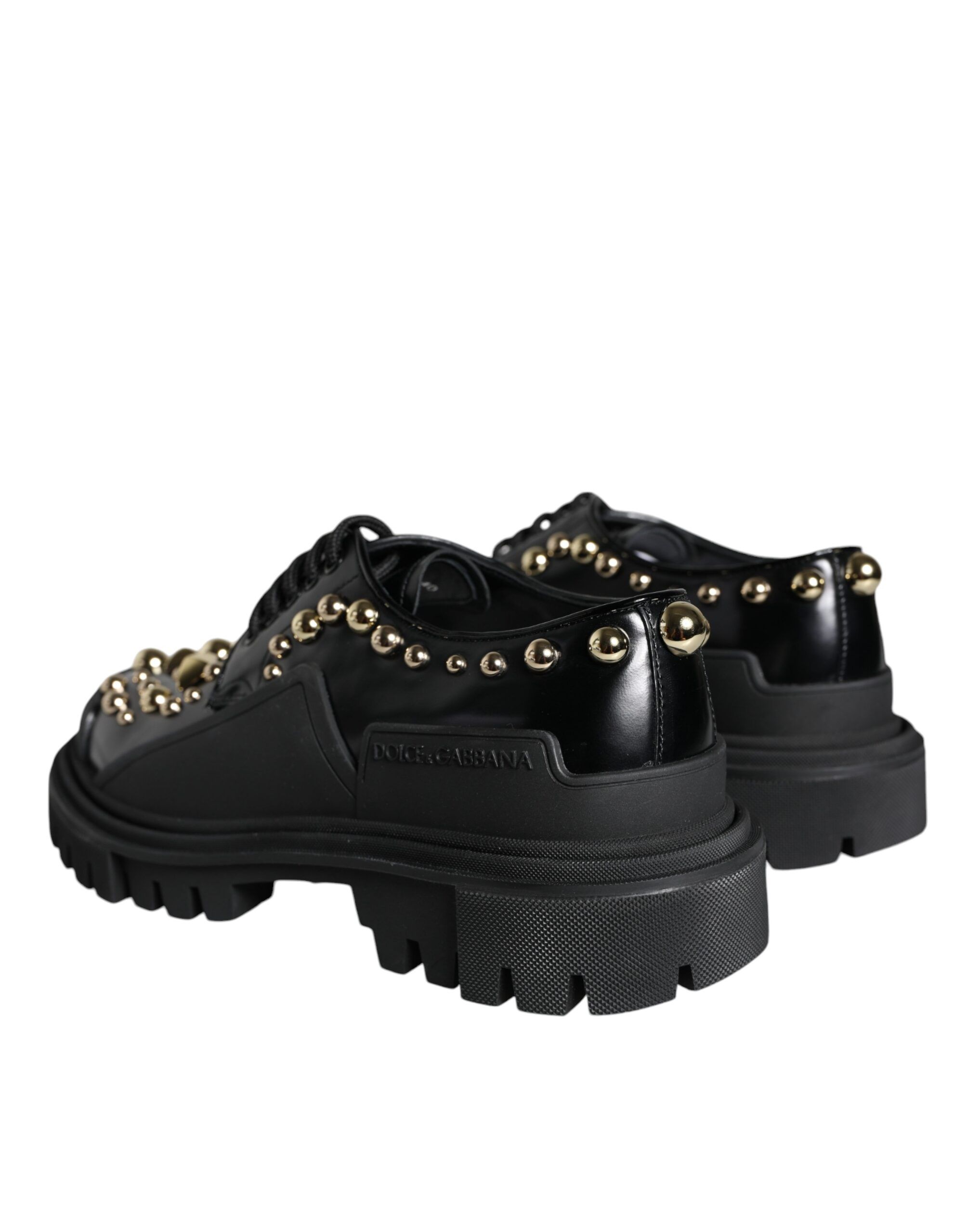 Leather Trekking Derby Embellished Shoes - Dolce & Gabbana - Modalova