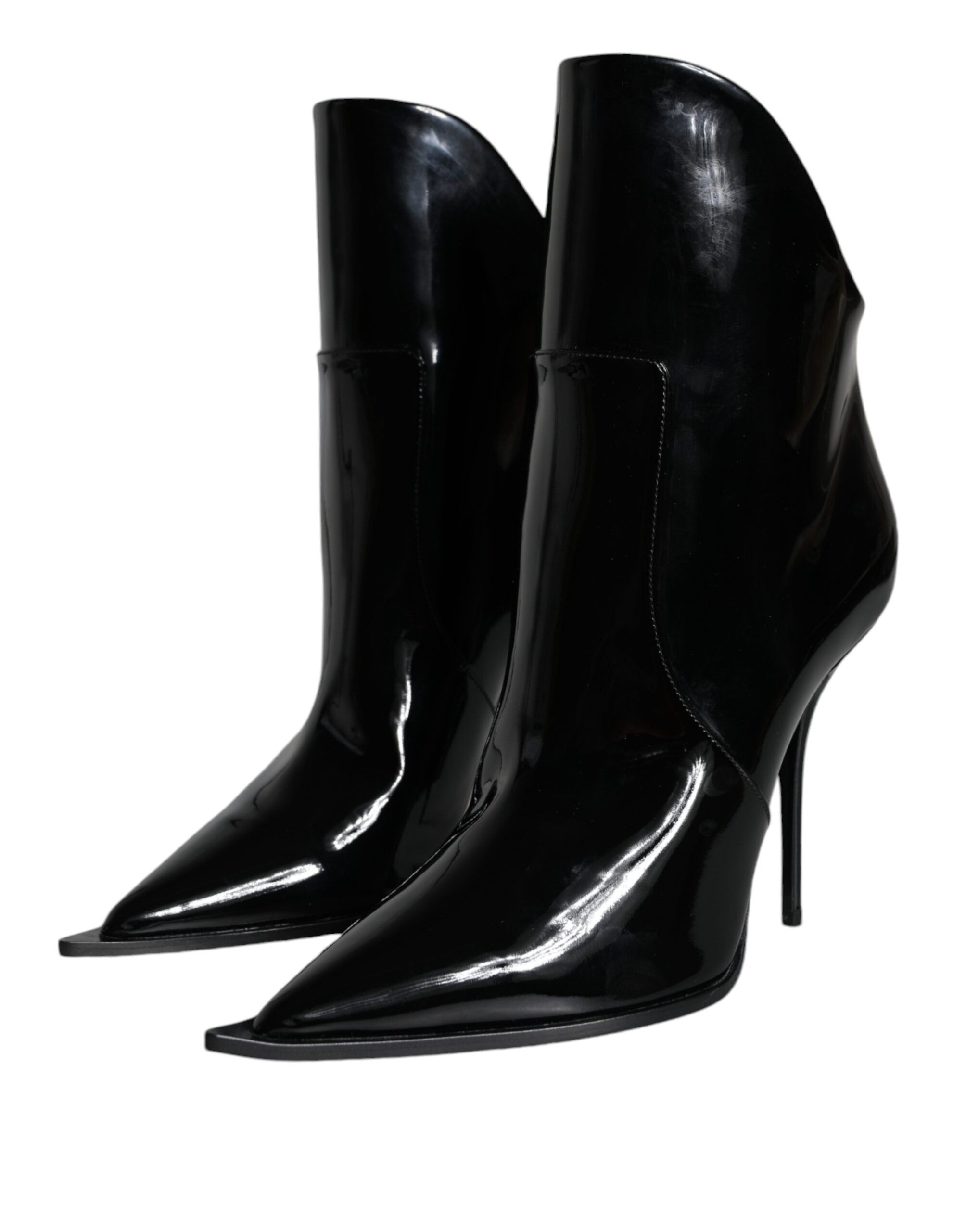 Patent Leather Pointed Ankle Boots Women's Shoes - Dolce & Gabbana - Modalova