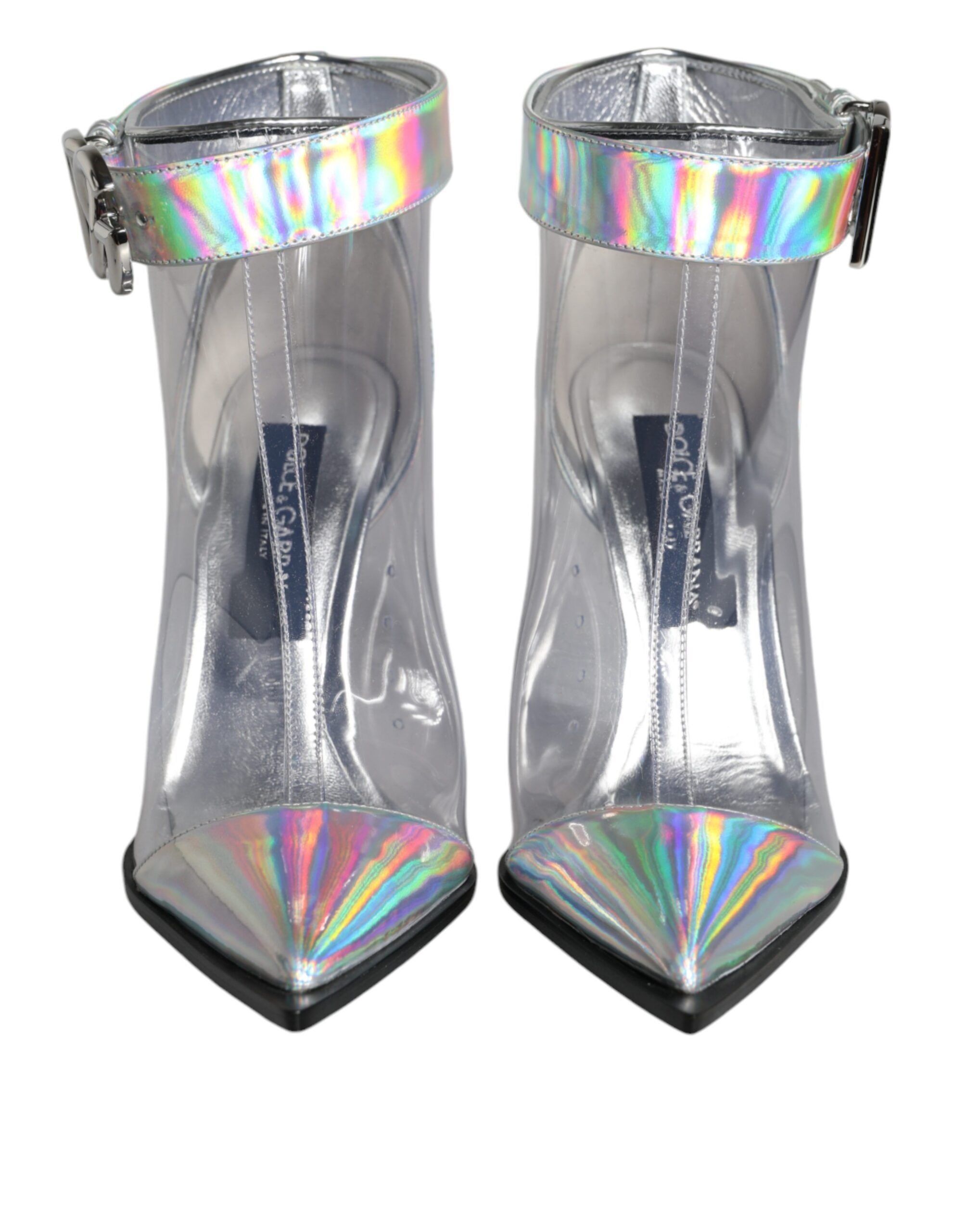 Iridescent PVC Pointed Short Boots Women's Shoes - Dolce & Gabbana - Modalova
