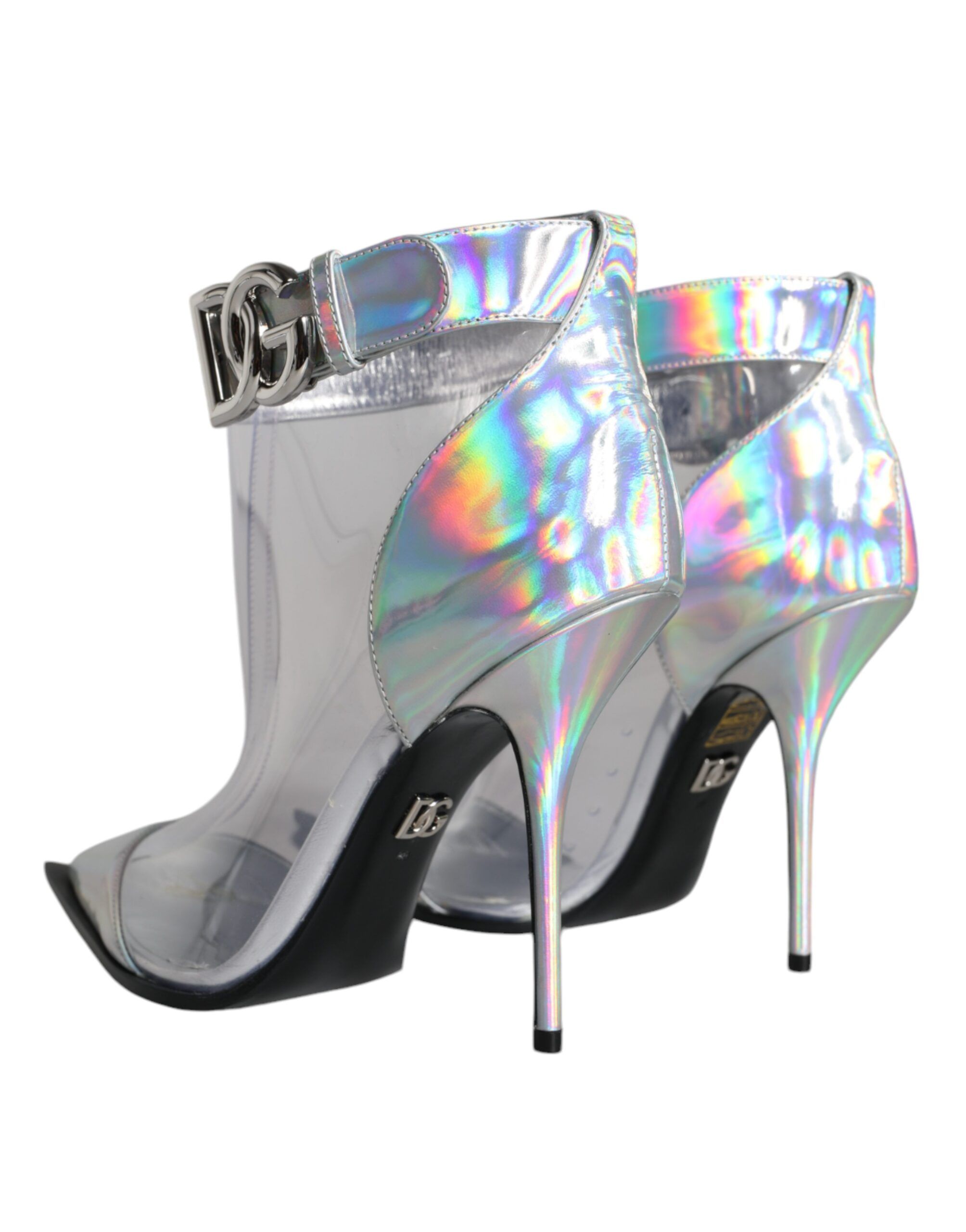 Iridescent PVC Pointed Short Boots Women's Shoes - Dolce & Gabbana - Modalova